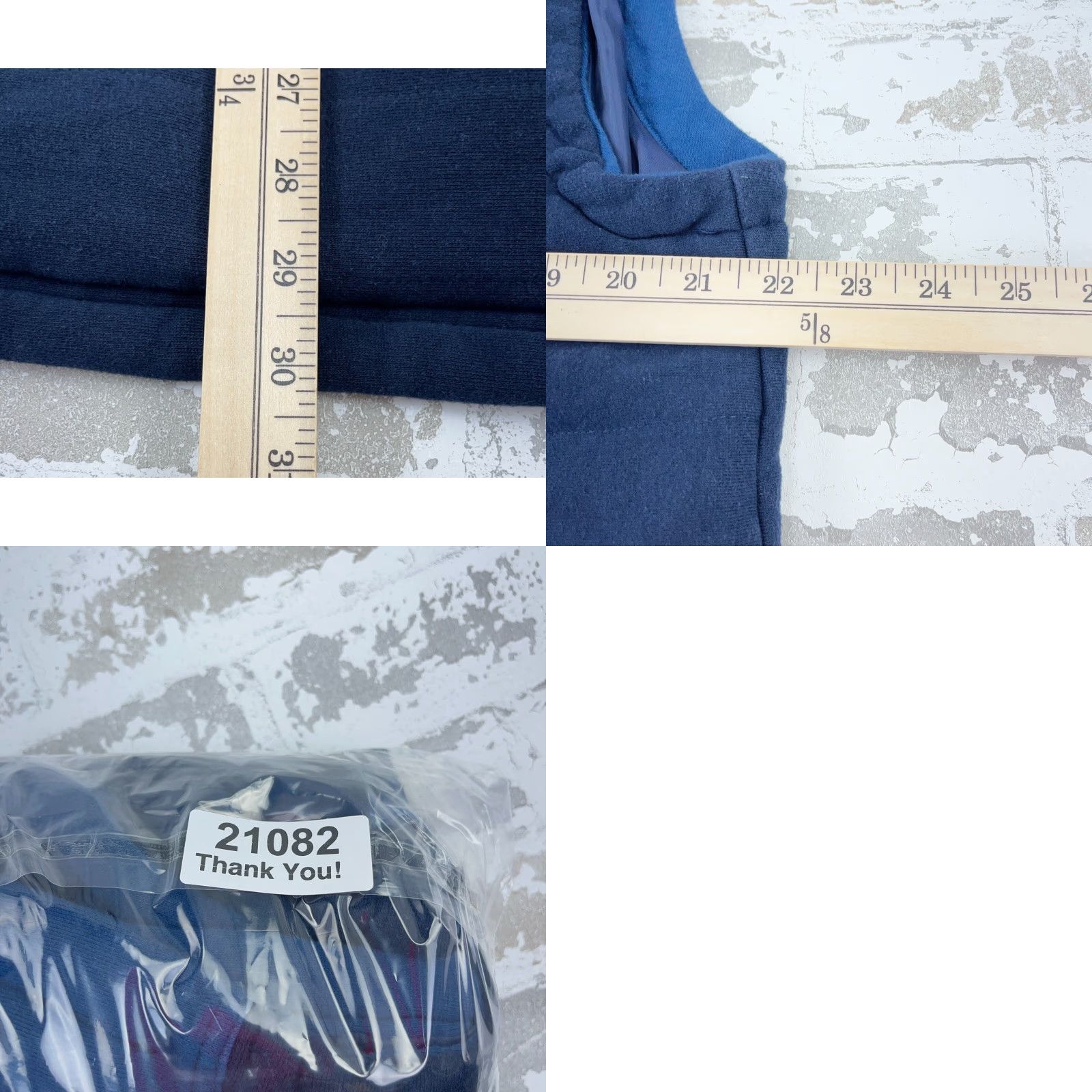 Vintage Cinch Vest Men 2XL Blue Jacket Hooded Sleeveless Full Zip Adult Size US XXL / EU 58 / 5 - 9 Thumbnail