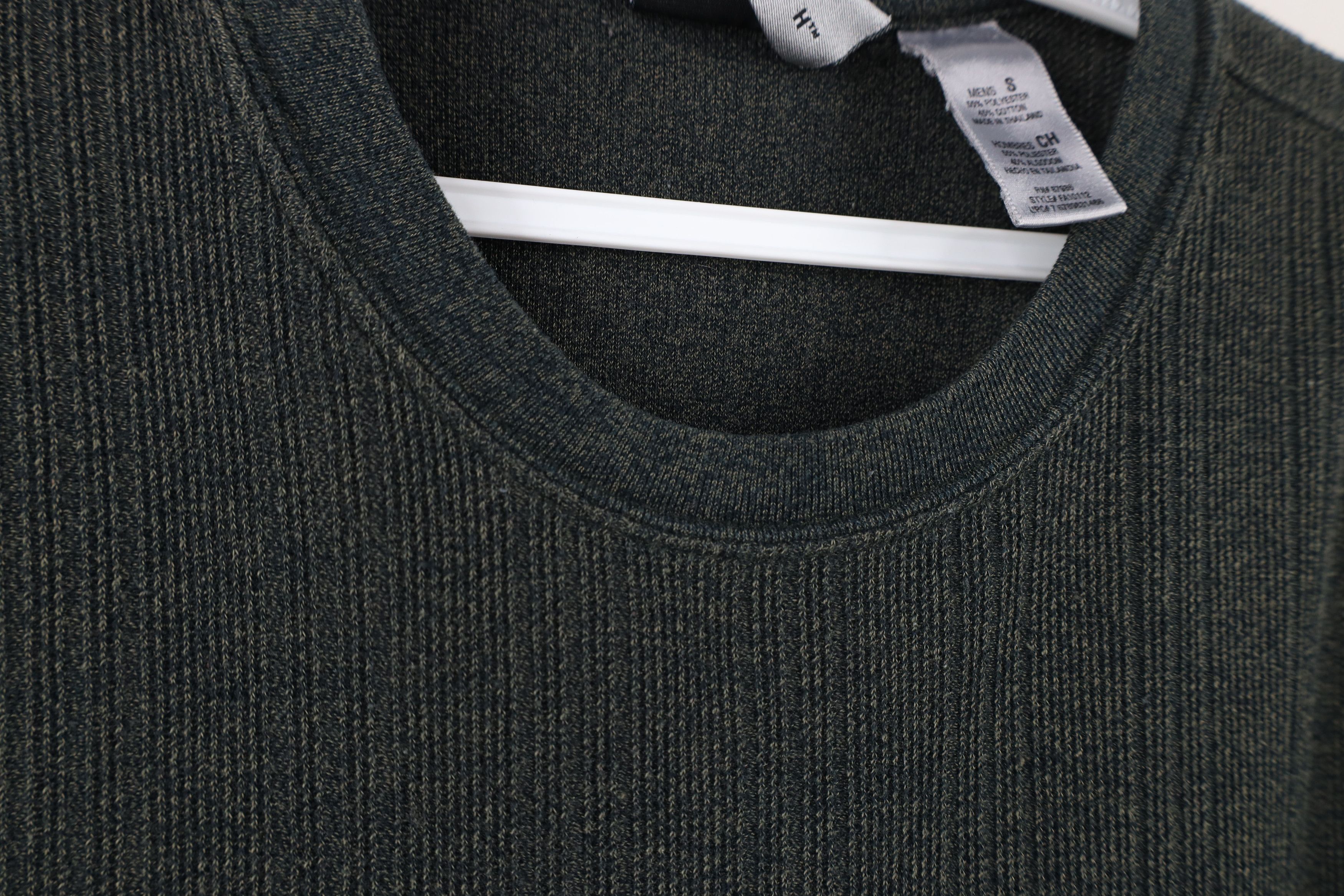 Vintage Vintage 90s Streetwear Blank Ribbed Knit Long Sleeve T-Shirt Size US S / EU 44-46 / 1 - 5 Thumbnail