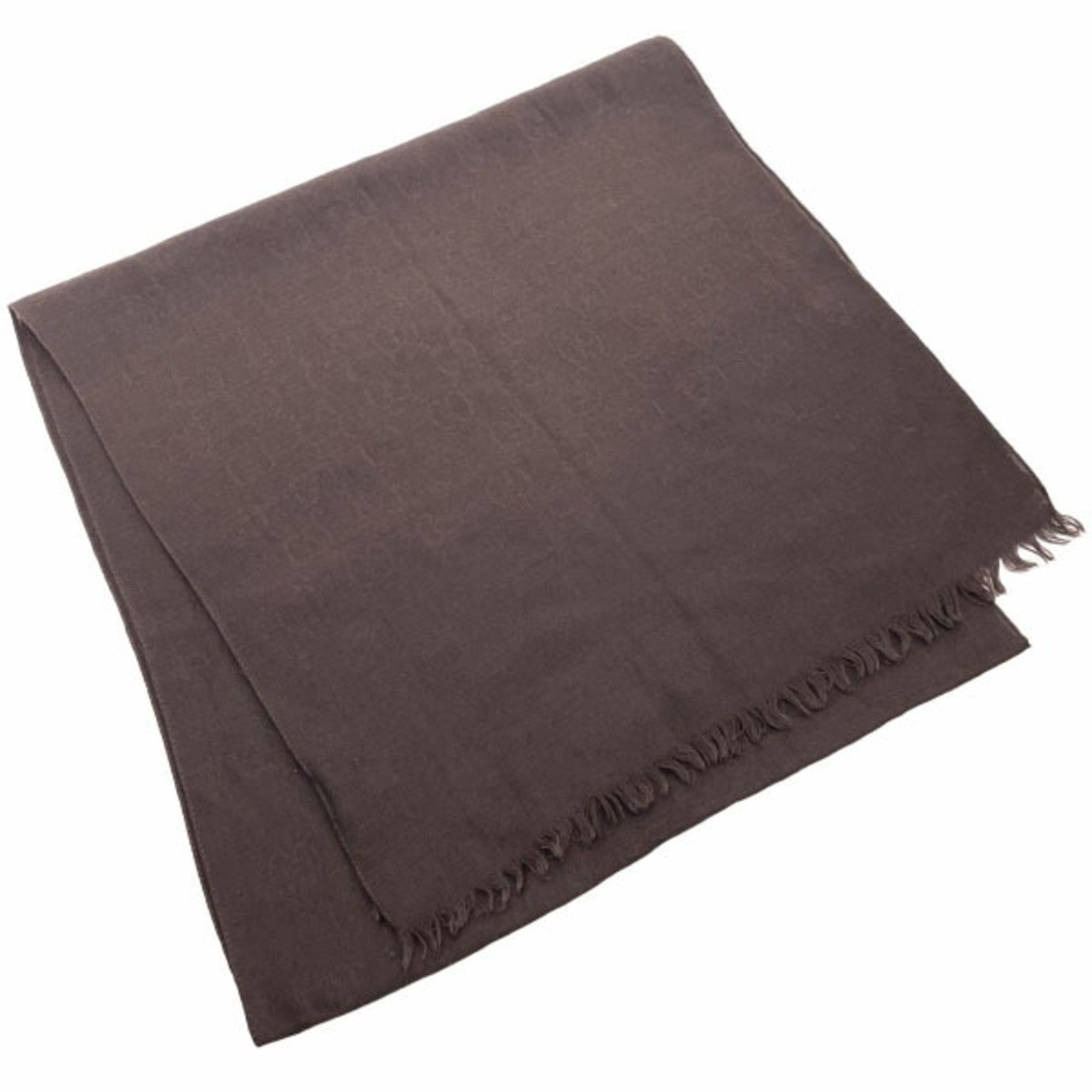 Gucci Gucci Stole GG Pattern Scarf Wool Silk Dark Brown 165904 GUCCI Shawl YY-14171 Size ONE SIZE - 1 Thumbnail