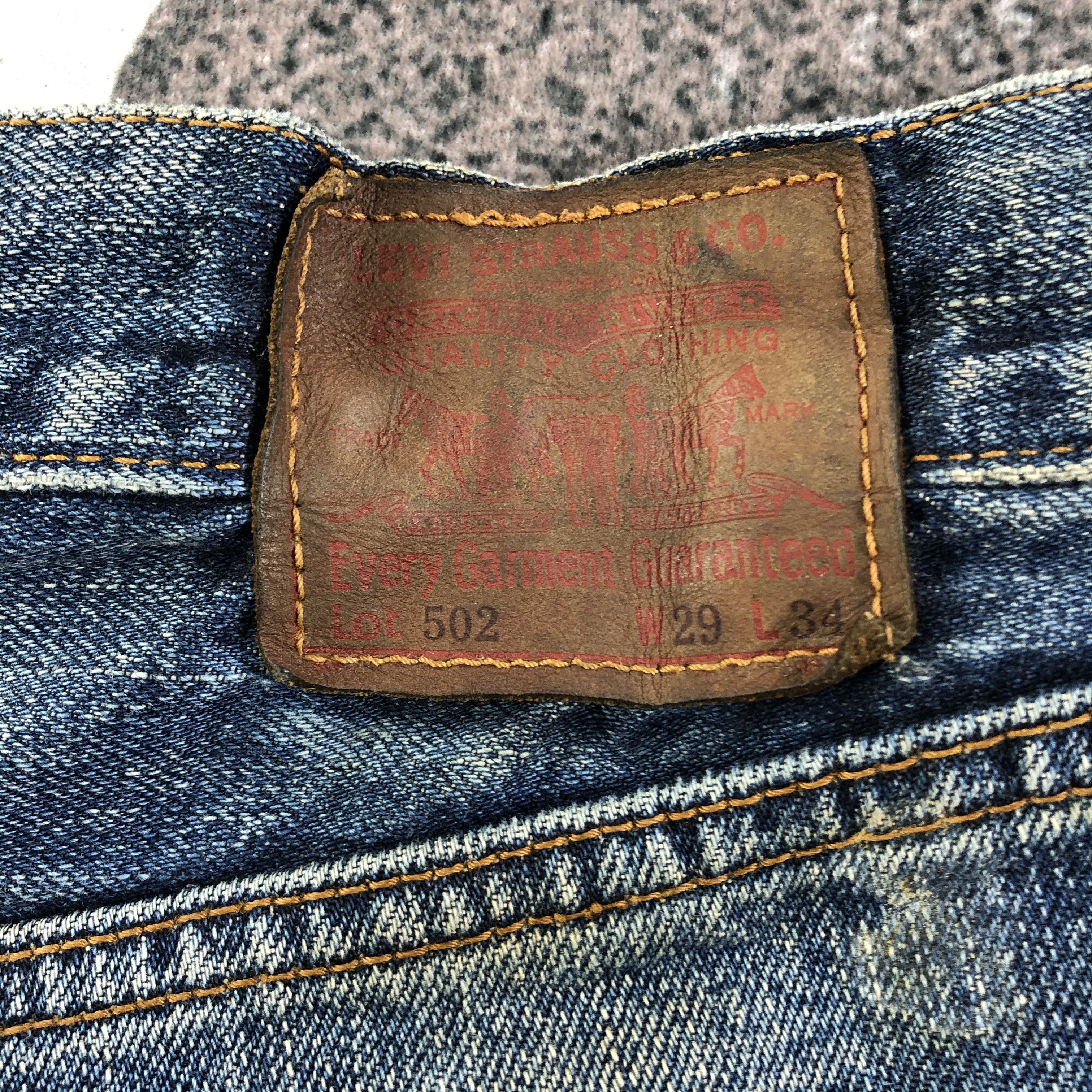 Levi's Vintage 90s Levis 502 Jeans Dirty Blue Wash Denim KJ1909 Size US 28 / EU 44 - 5 Thumbnail
