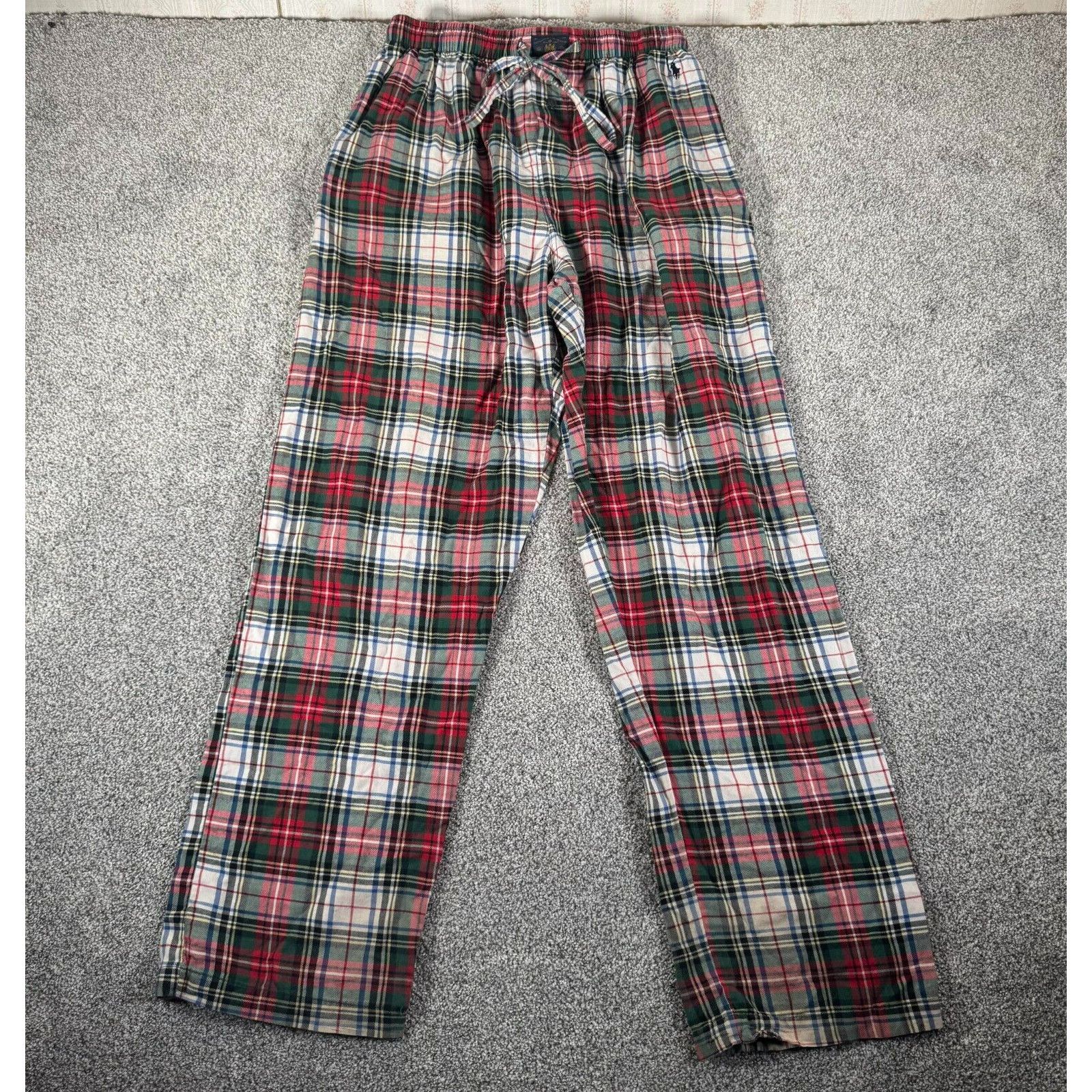Polo Ralph Lauren Polo Ralph Lauren Pajama Pants Mens Medium Sleepwear Plaid Size US 27 - 1 Thumbnail