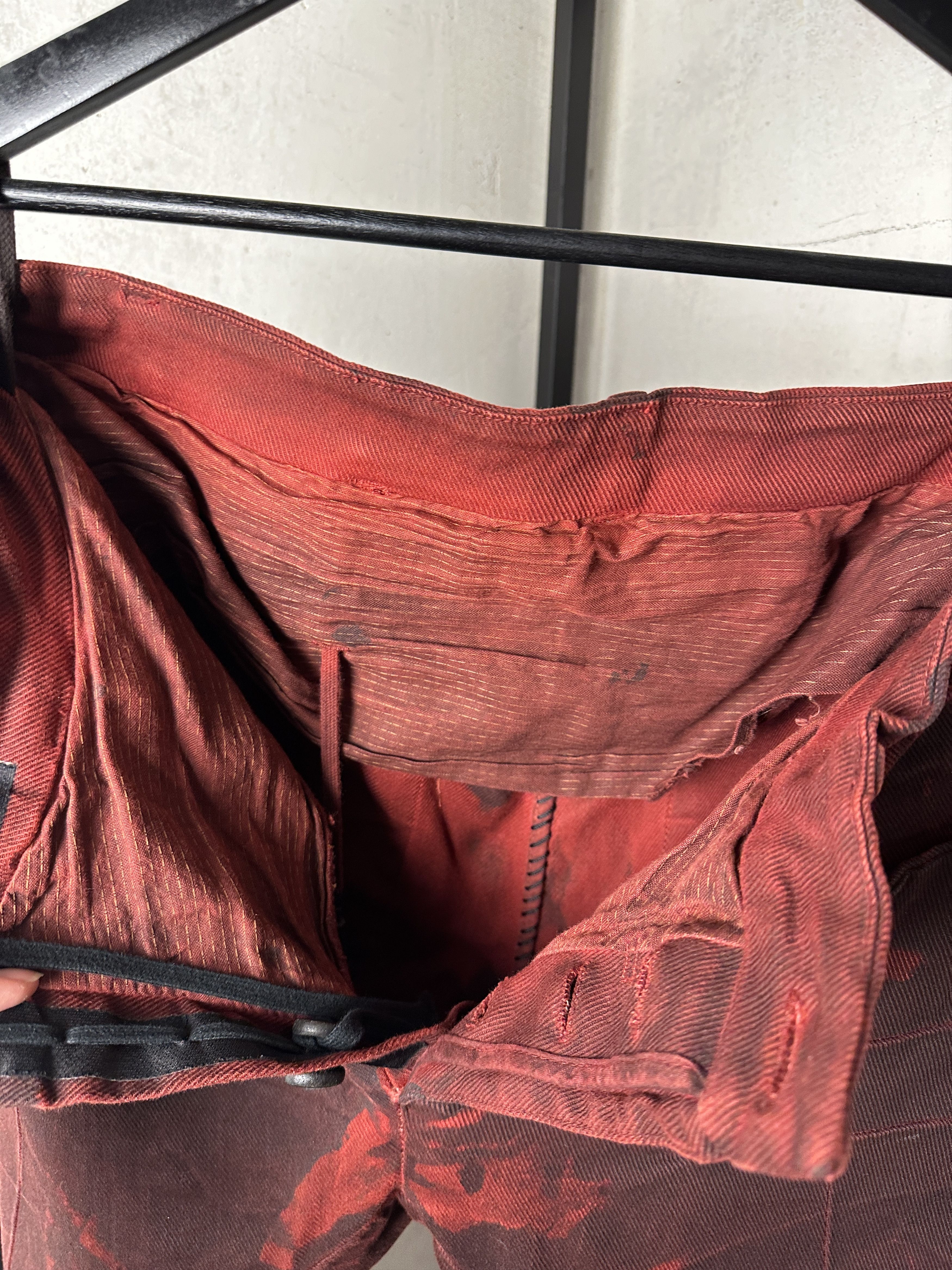 Boris Bidjan Saberi BBS P13 Handsewn Blood Denim Pants Size US 36 / EU 52 - 9 Thumbnail