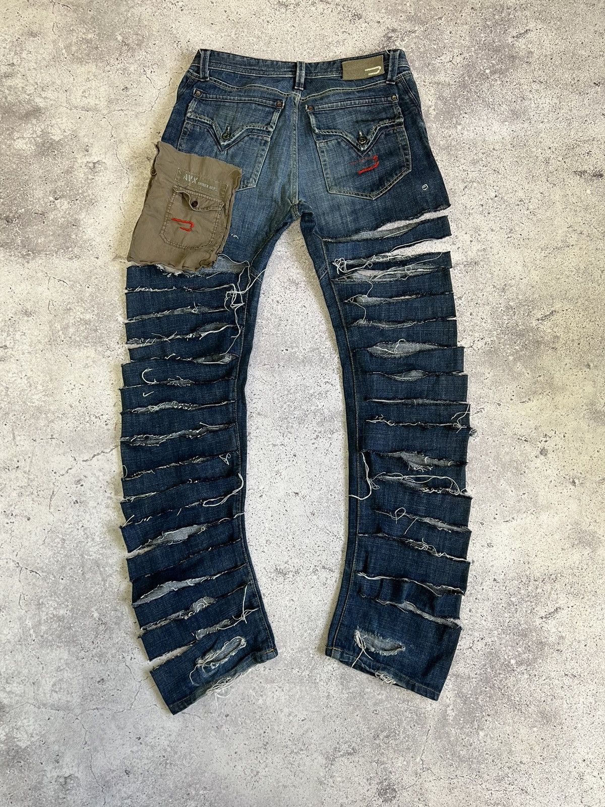 image of Junya Watanabe x Vintage Diesel Bandage Archive Pants in Denim, Men's (Size 32)