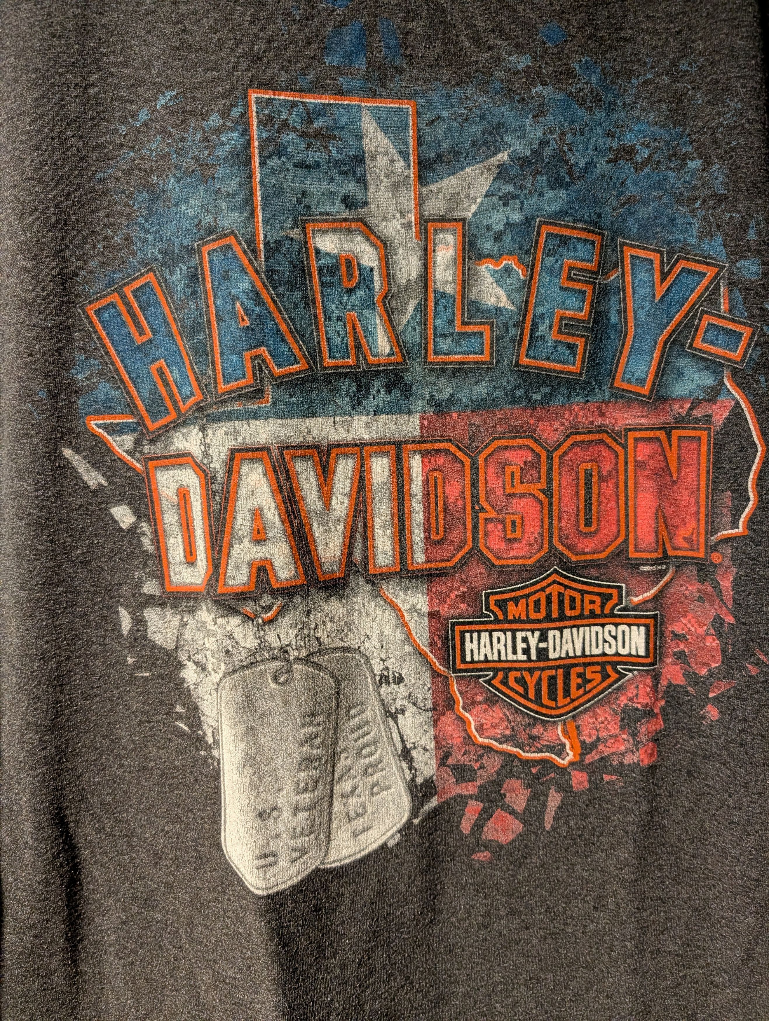 Harley Davidson Vintage 2015 Harley Davidson Flag El Paso Texas T-Shirt Size US XL / EU 56 / 4 - 2 Thumbnail