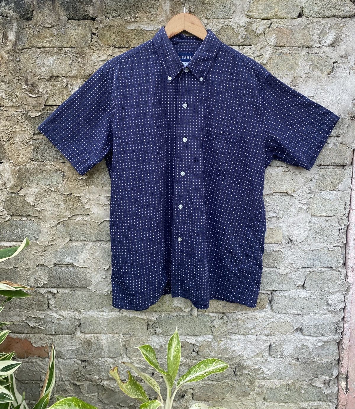 Beams Japan Beams Sashiko Indigo Oversized Shirts Size US M / EU 48-50 / 2 - 1 Thumbnail