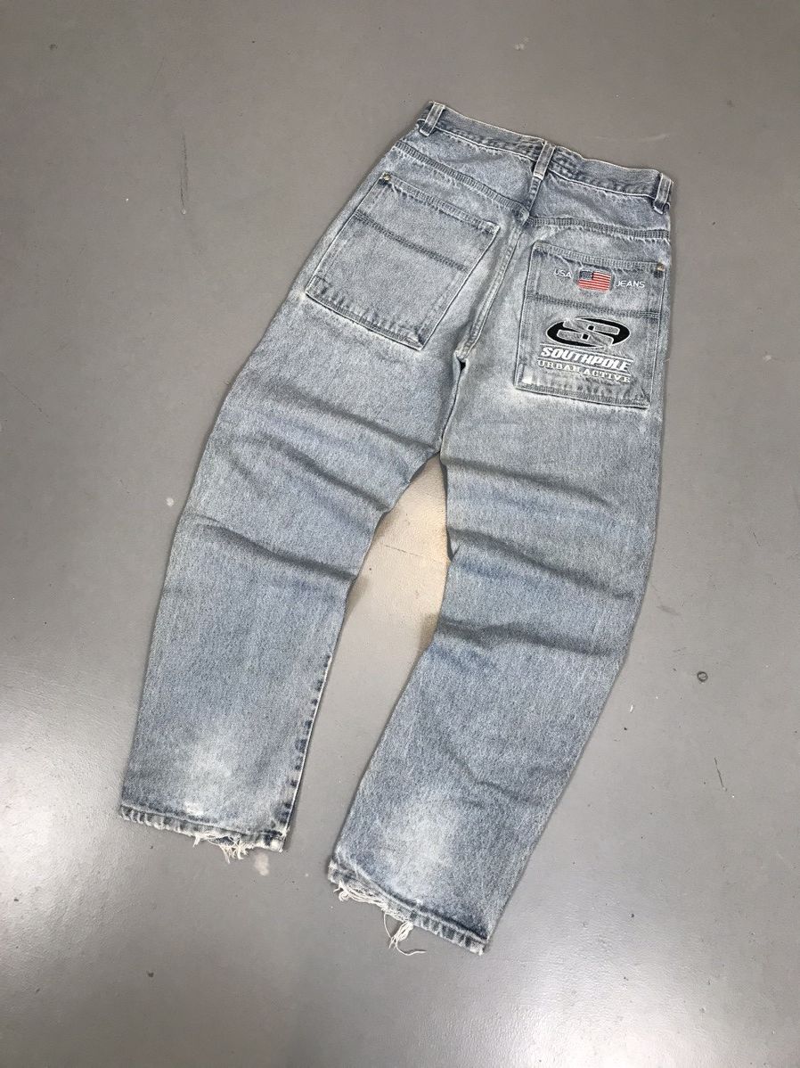 JNCO × Southpole × Vintage Vintage Southpole spell out embroidered faded denim Size US 30 / EU 46 - 8 Thumbnail