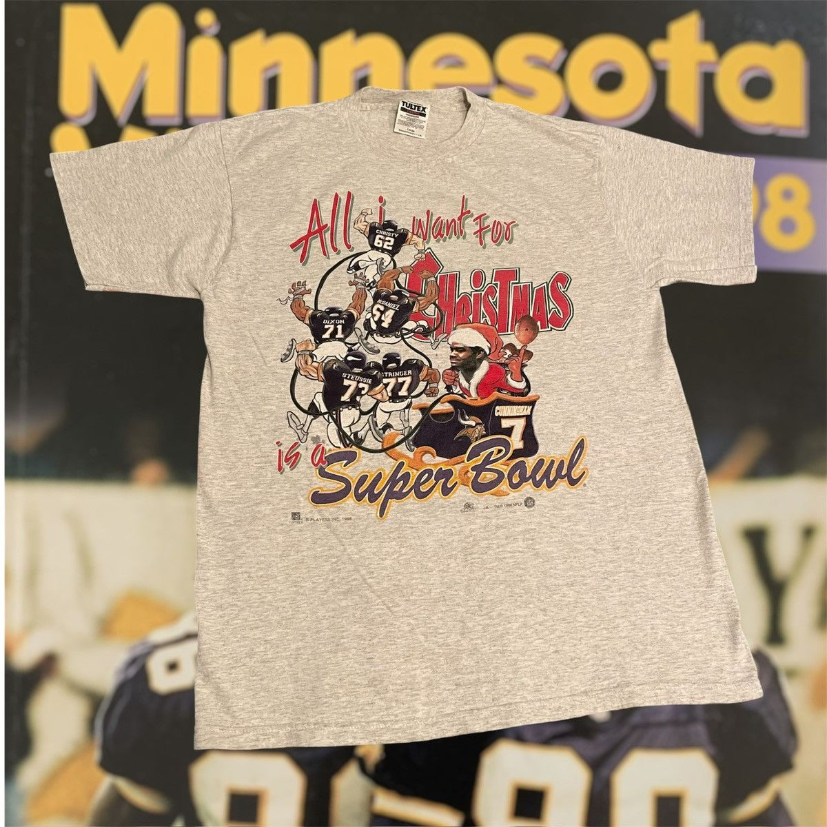 NFL × Vintage Vintage 1998 NFL Minnesota Vikings Super Bowl Football Tee Size US L / EU 52-54 / 3 - 1 Thumbnail