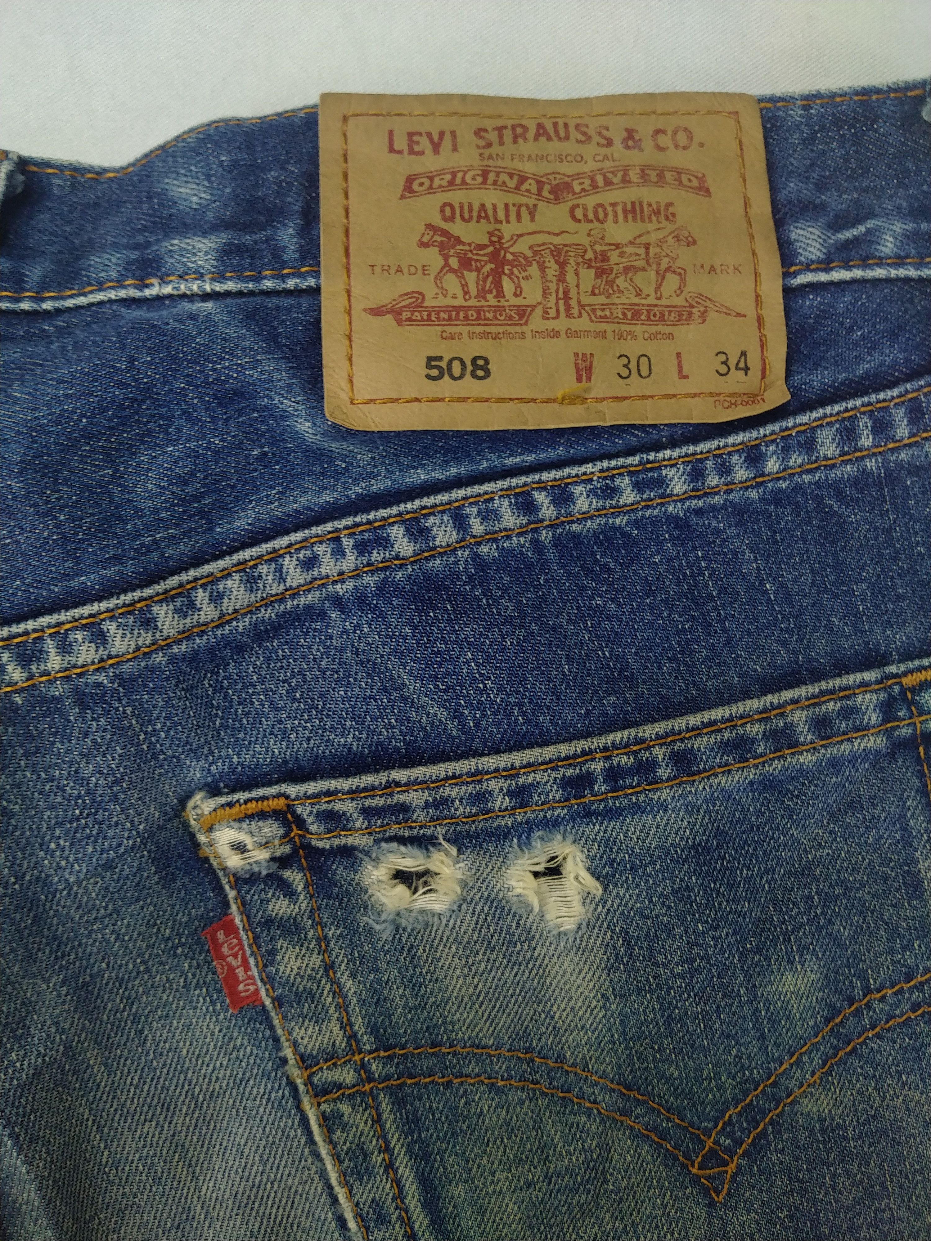 Levi's Dirty Blue Vintage Levi's 508 Denim 31x34.5 -JN818 Size US 31 - 10 Thumbnail
