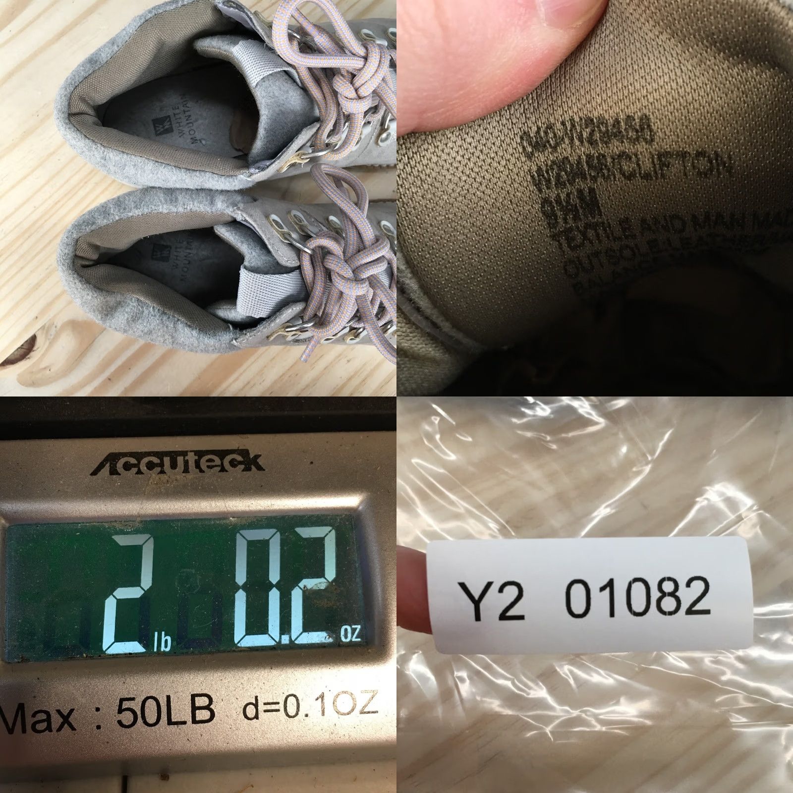 Vintage White Mountain Clifton Lace Up Ankle Bootie Gray Boots Womens 9.5 M Casual Walking Flat Heel 1in Shoes Size US 10 / IT 40 - 10 Thumbnail