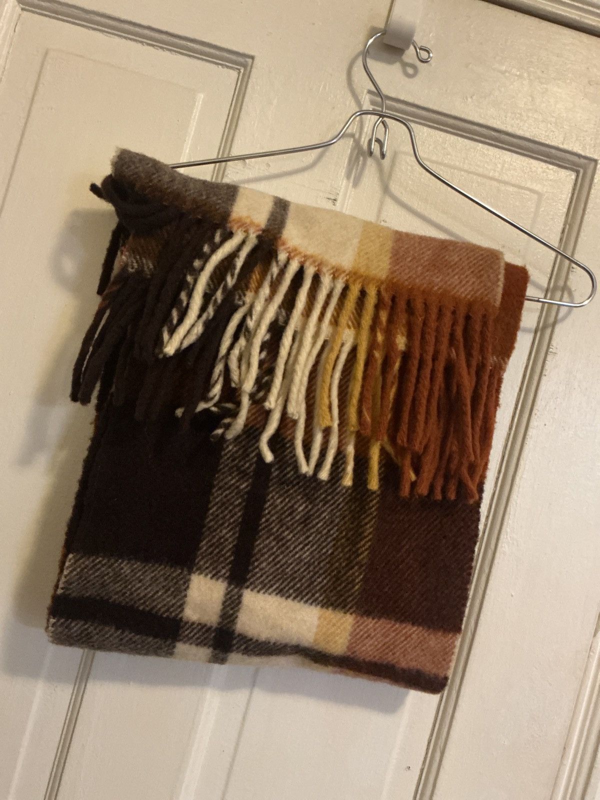 Other Vintage J. Pelegrin Scarf x 100% Pure Wool x 12x60" x Brown Size 40 - 3 Thumbnail