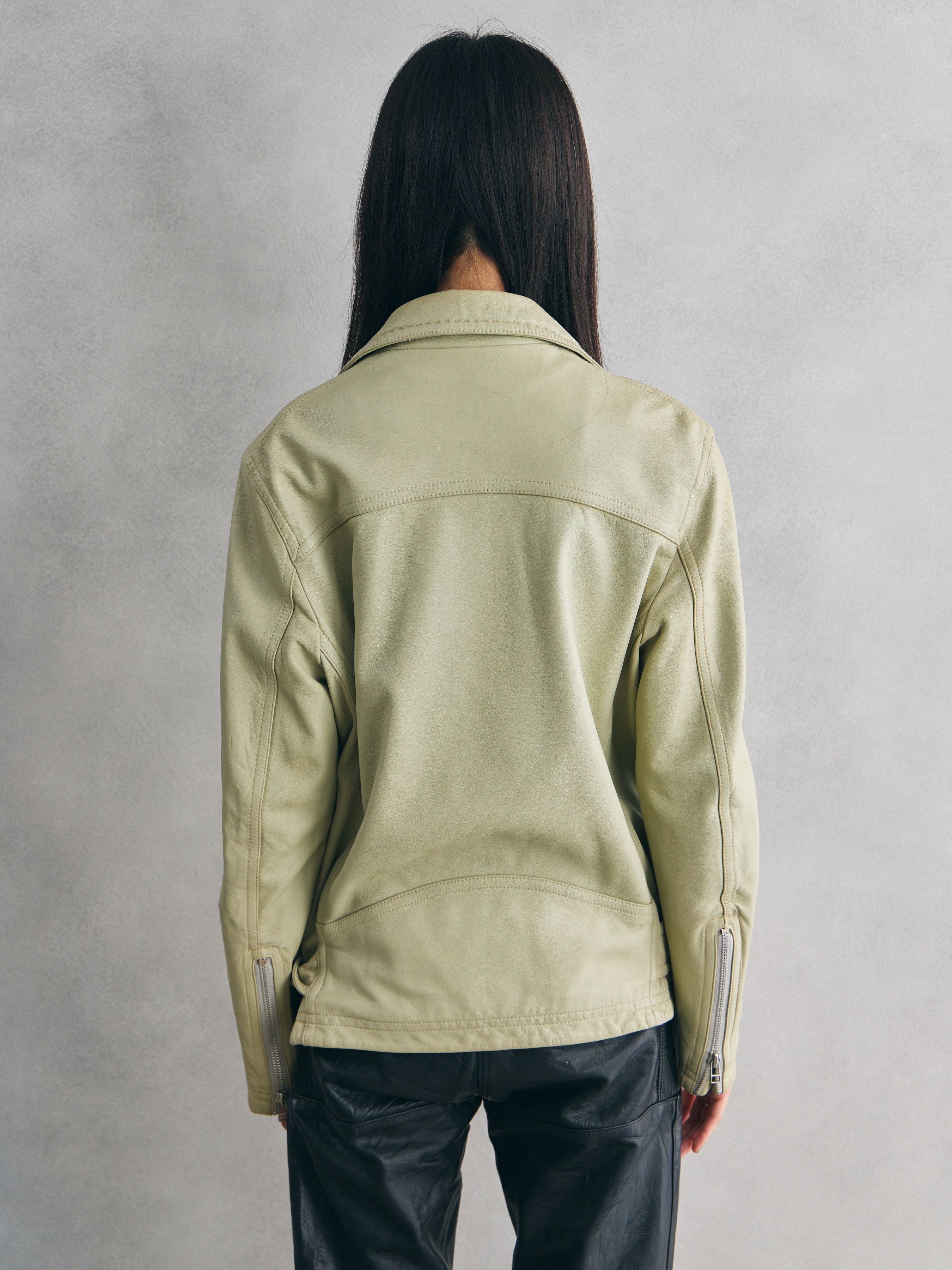 Other RICO Genuine Lambskin Leather Rider Jacket – Ivory Size US M / EU 48-50 / 2 - 6 Thumbnail