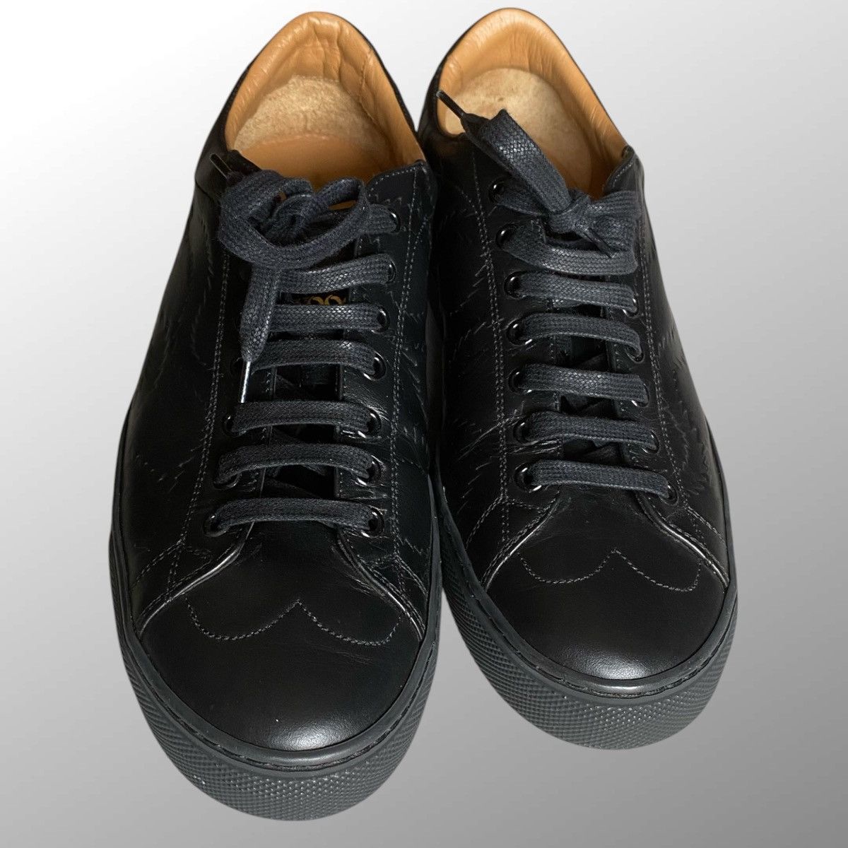 Vivienne Westwood Squiggle Embossed Leather Sneakers Size US 8.5 / EU 41-42 - 5 Thumbnail