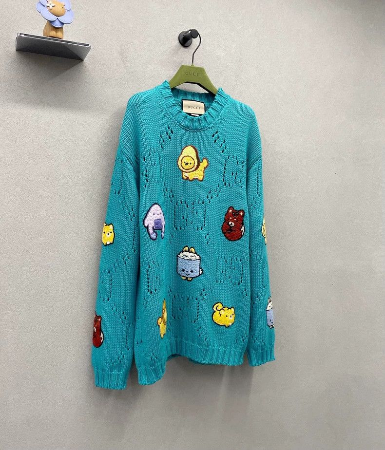 Gucci GucciBlue knitted sweater 2503-Nextarrow Size US M / EU 48-50 / 2 - 3 Thumbnail