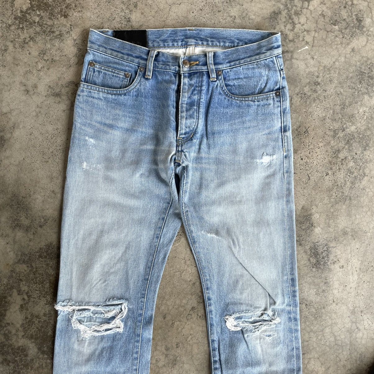 Attachment 🔥Sick🔥🇯🇵Attachment Ripped Distress Selvedge Slim Fit Jeans Size US 31 - 2 Thumbnail