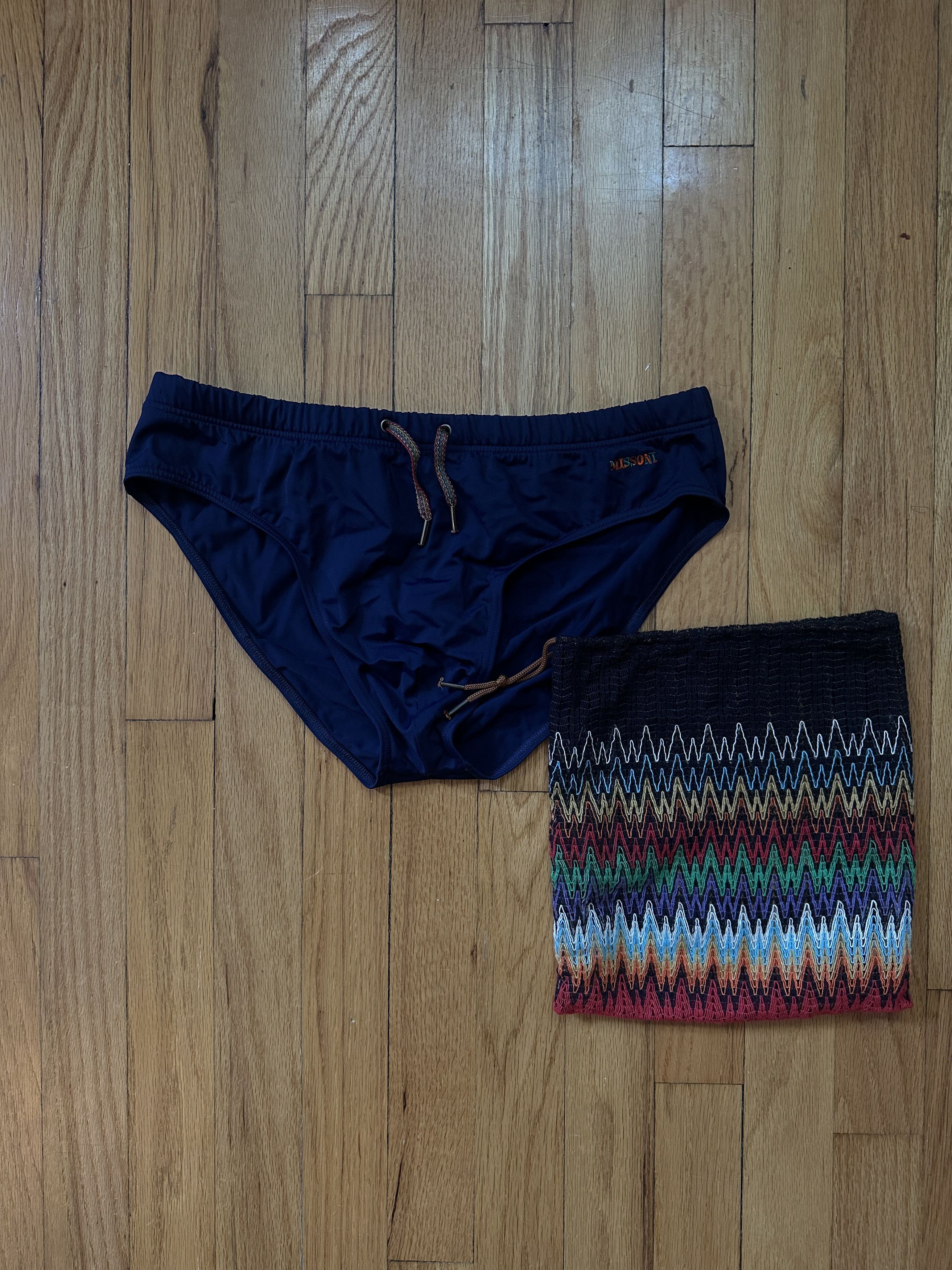 Missoni Missoni Navy Speedo Size US 33 - 1 Thumbnail