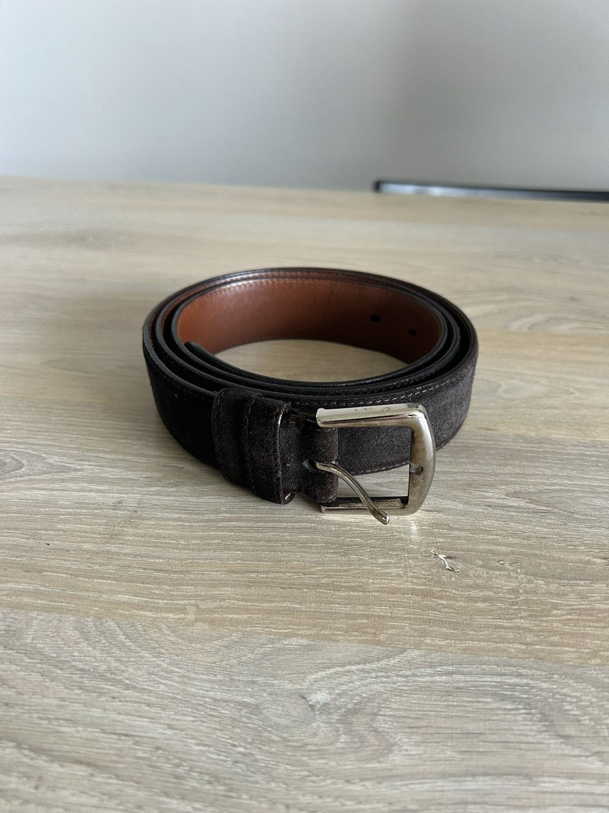 Loro Piana Brown Suede Belt Size 115/46 Size 46 - 1 Thumbnail