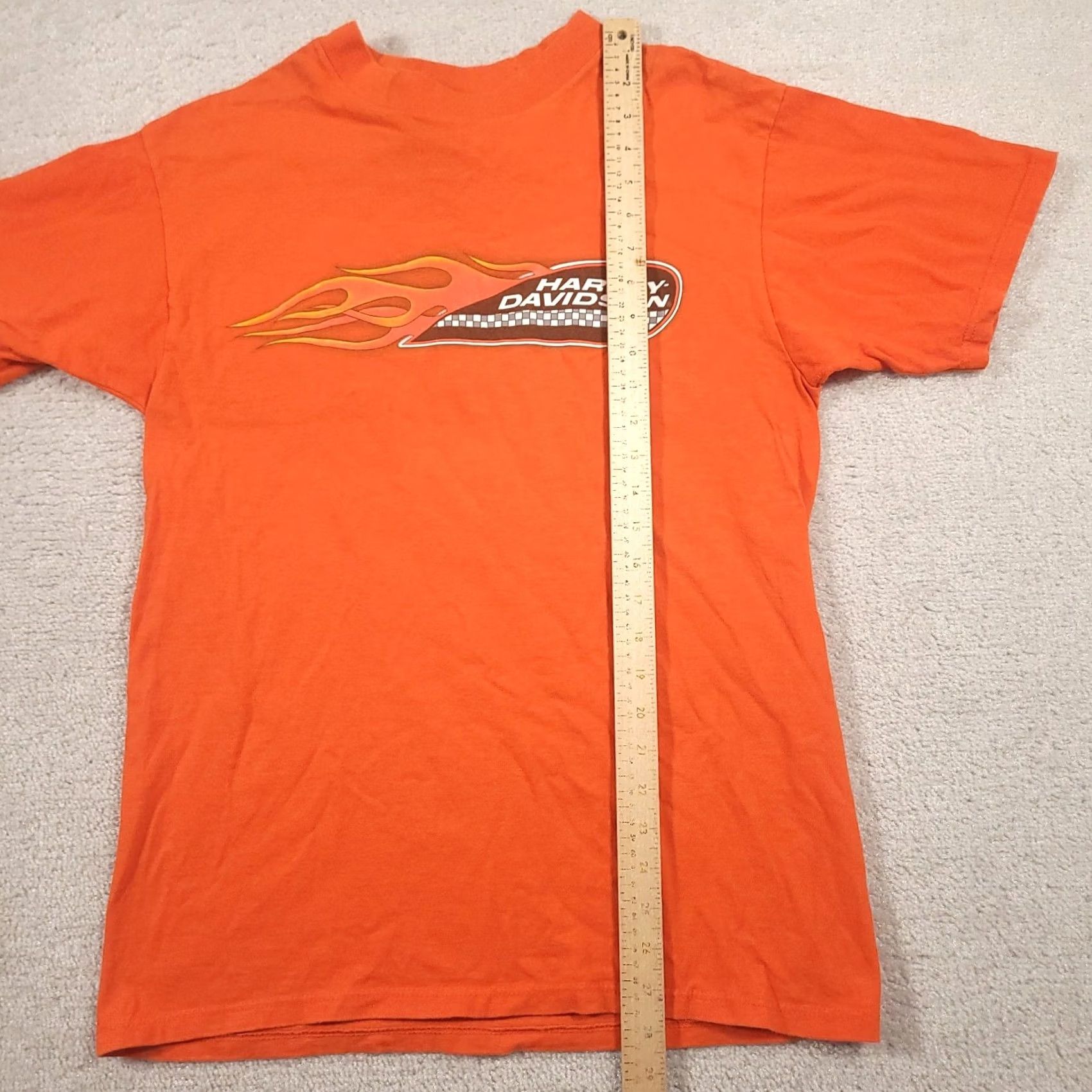 Harley Davidson VTG Harley-Davidson Shirt Large Orange Bettendorf Iowa Motor Biker Casual Mens T-Shirt Colorful Logo Graphic Print Size US L / EU 52-54 / 3 - 5 Thumbnail