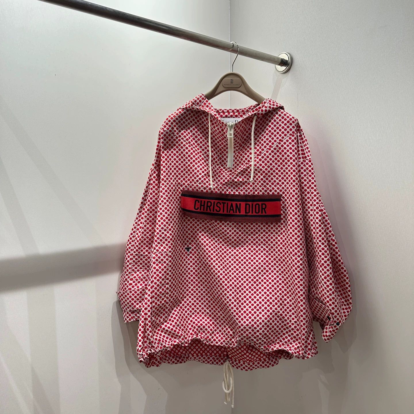 Christian Dior Monsieur Dior Hooded Jacket Polka Dot Bee & Letter XS Size XS / US 0-2 / IT 36-38 - 1 Thumbnail