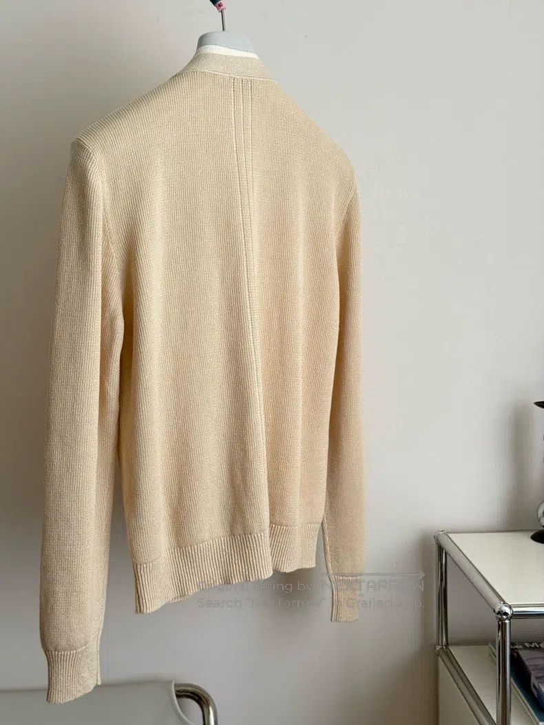 Hermes Hermes Men's old money wind cotton linen knit cardigan Size US M / EU 48-50 / 2 - 6 Thumbnail