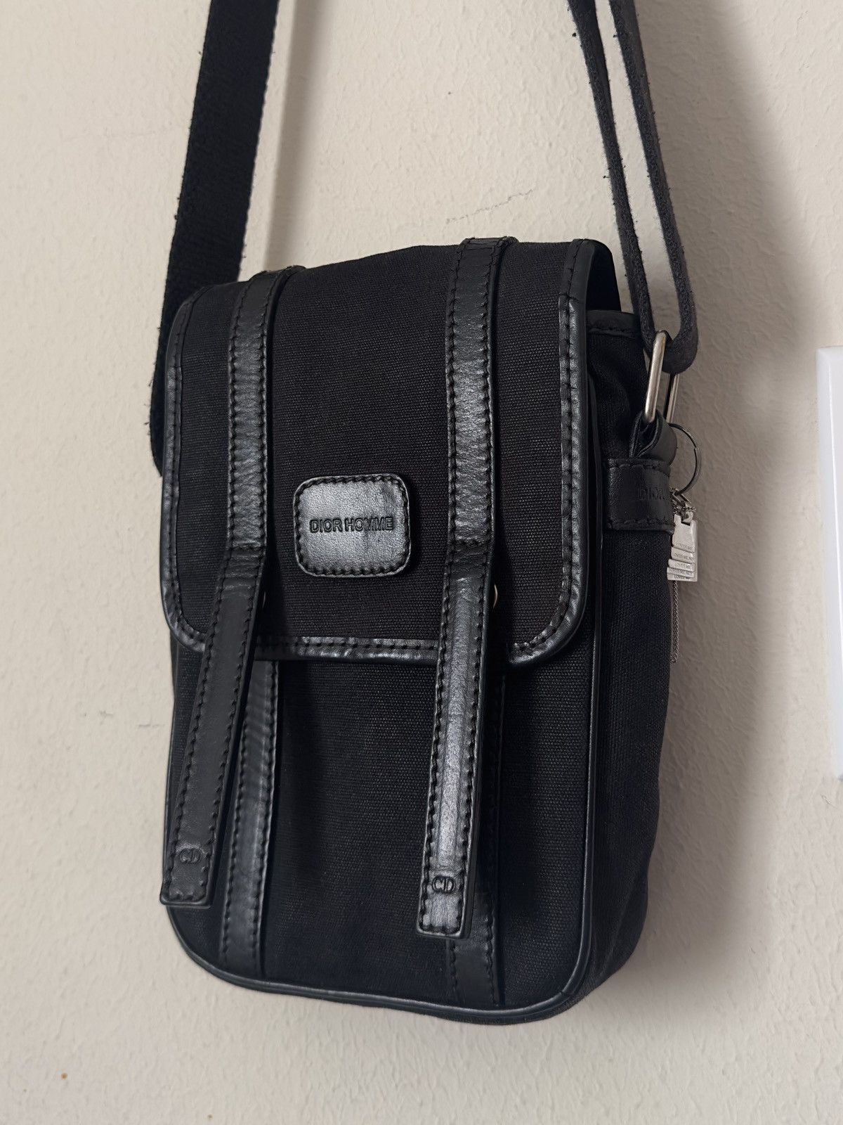 SS05 Untitled/Beck Leather Canvas Messenger Side Bag
