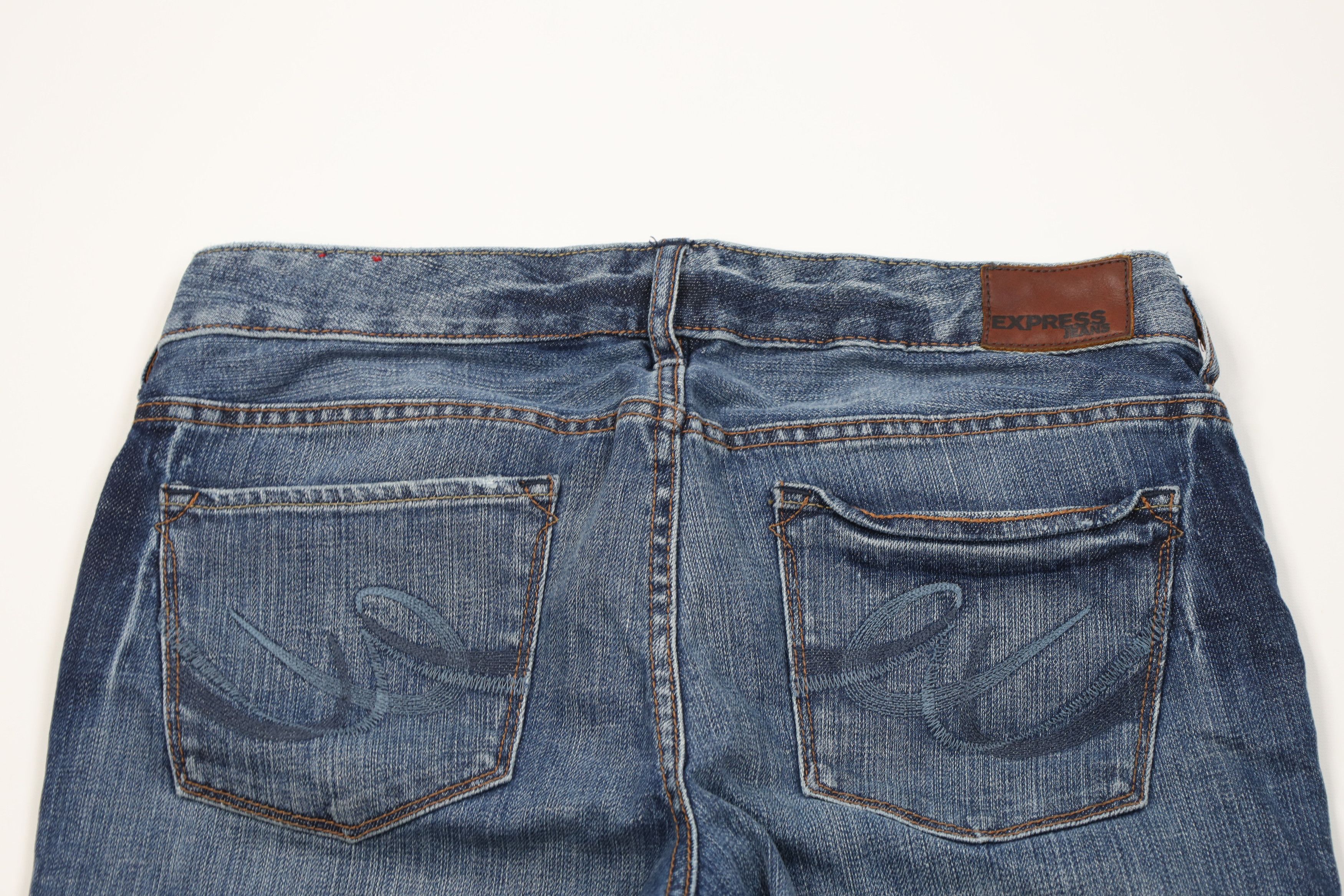 Express Vintage Y2K Express Babydoll Stella Flared Wide Leg Jeans Size 32" / US 10 / IT 46 - 11 Thumbnail