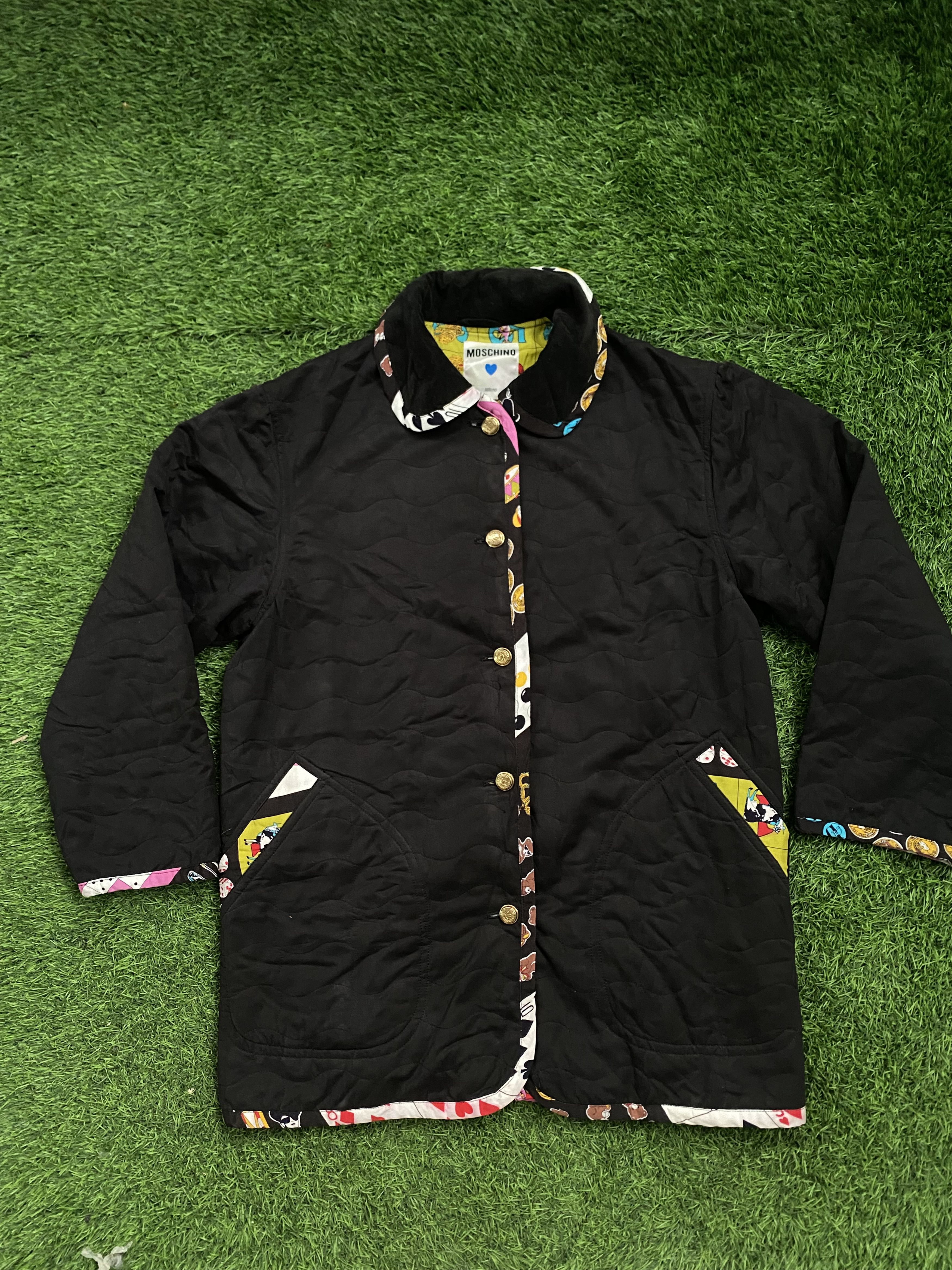 Moschino Vintage Moschino Playing Card Quilted Coat Jacket Size US M / EU 48-50 / 2 - 2 Thumbnail