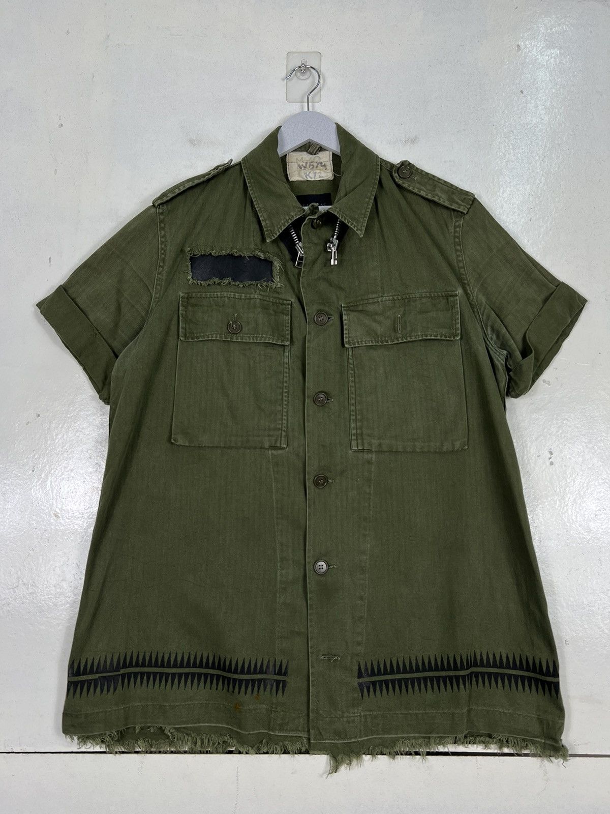 Designer × Vintage 🔥 VINTAGE REWORK Z VARGAS HBT MILITARY SHIRTS JACKET Size US M / EU 48-50 / 2 - 3 Thumbnail