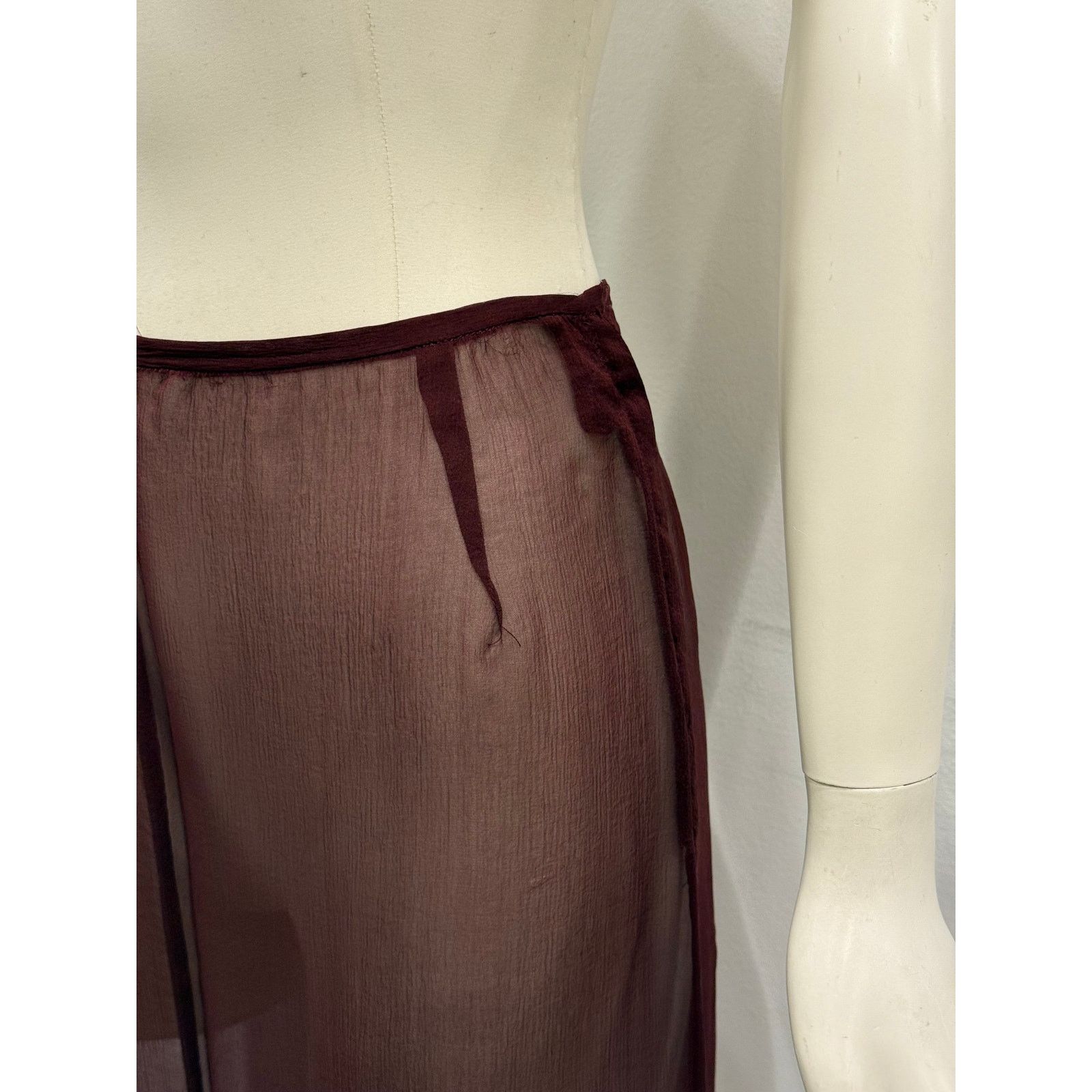 Prada S/S1997 Prada silk long red skirt Size 28" / US 6 / IT 42 - 4 Thumbnail