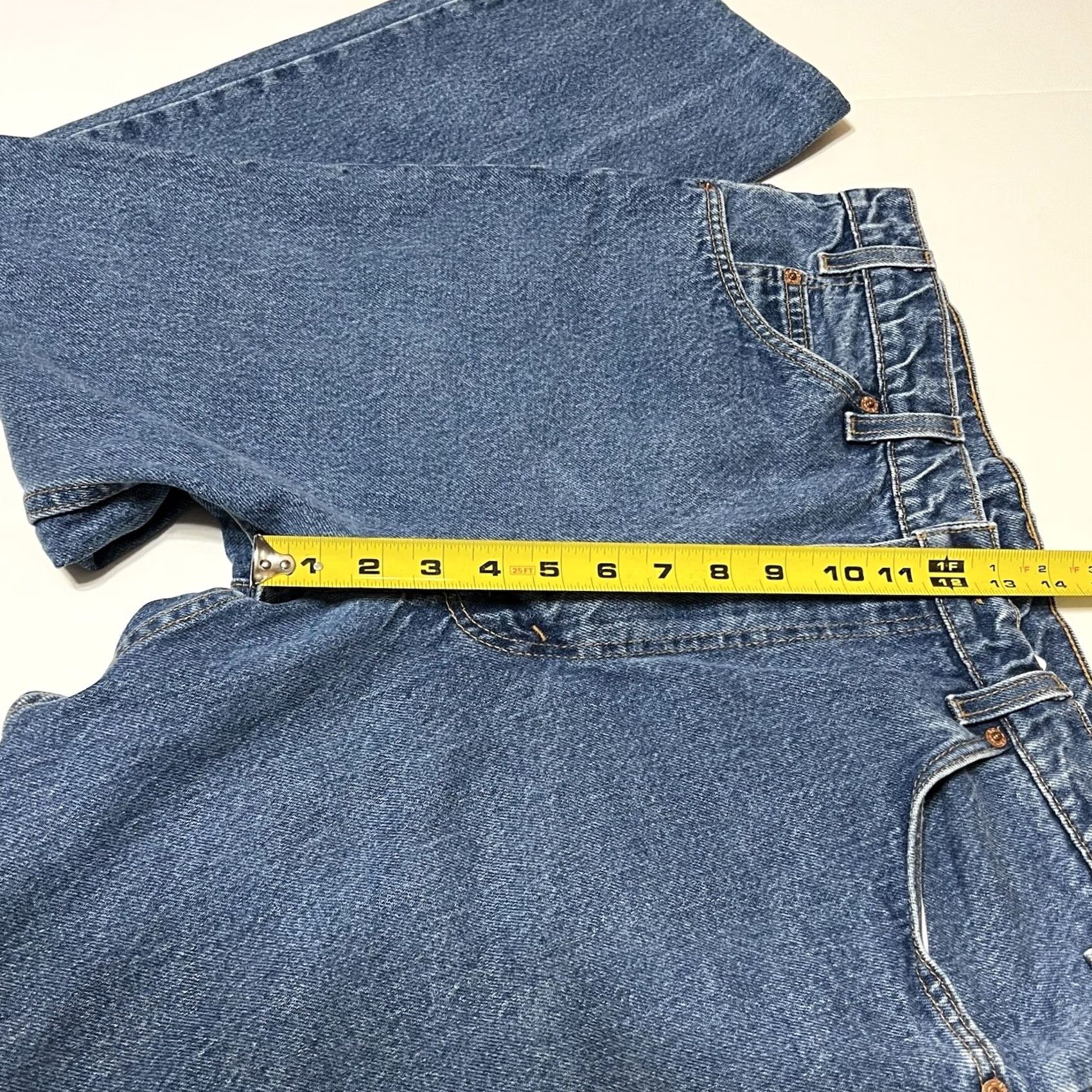 Levi's VINTAGE Levi’s Jeans 517 Orange Tab Mens Regular Jeans Hemmed 37x27 Blue Denim 38x32 Belt Patch Missing Boys? No, Mens Size US 37 - 4 Thumbnail