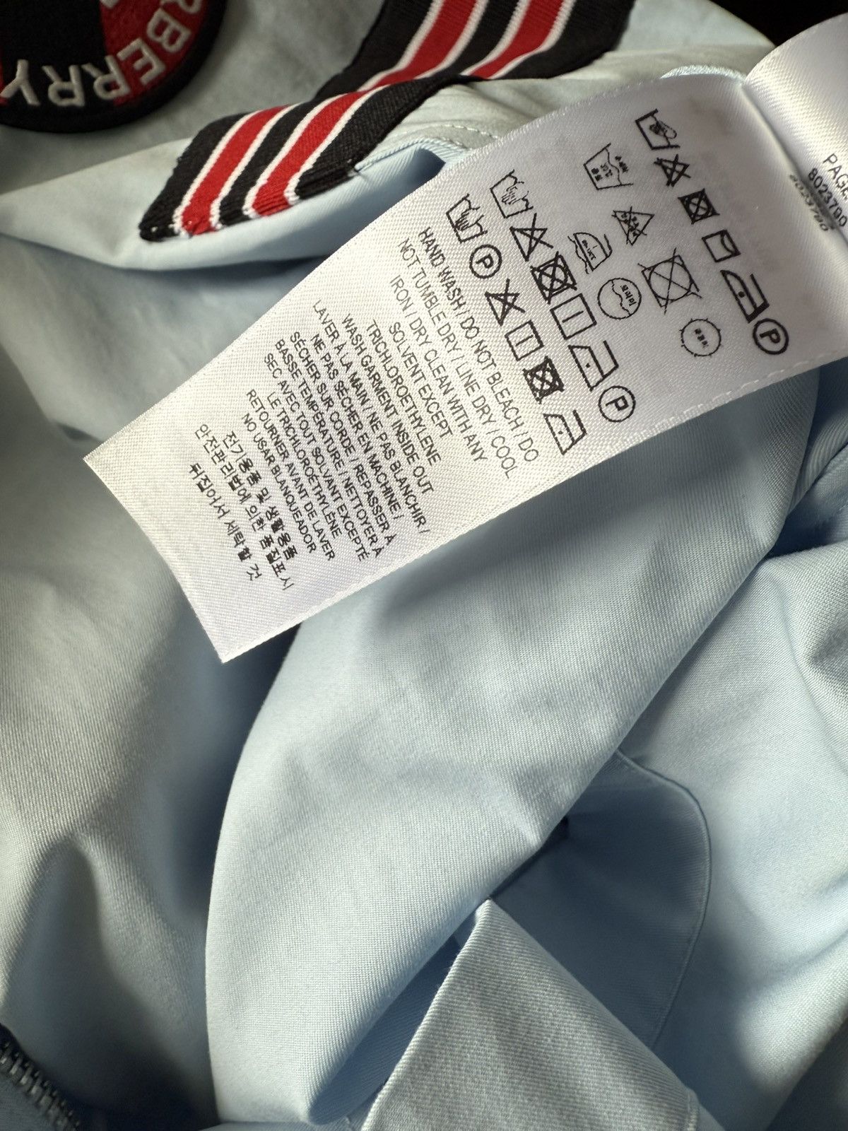 Burberry Burberry Short-Sleeve Zip-Front Shirt- Baby Blue Size US XL / EU 56 / 4 - 6 Thumbnail