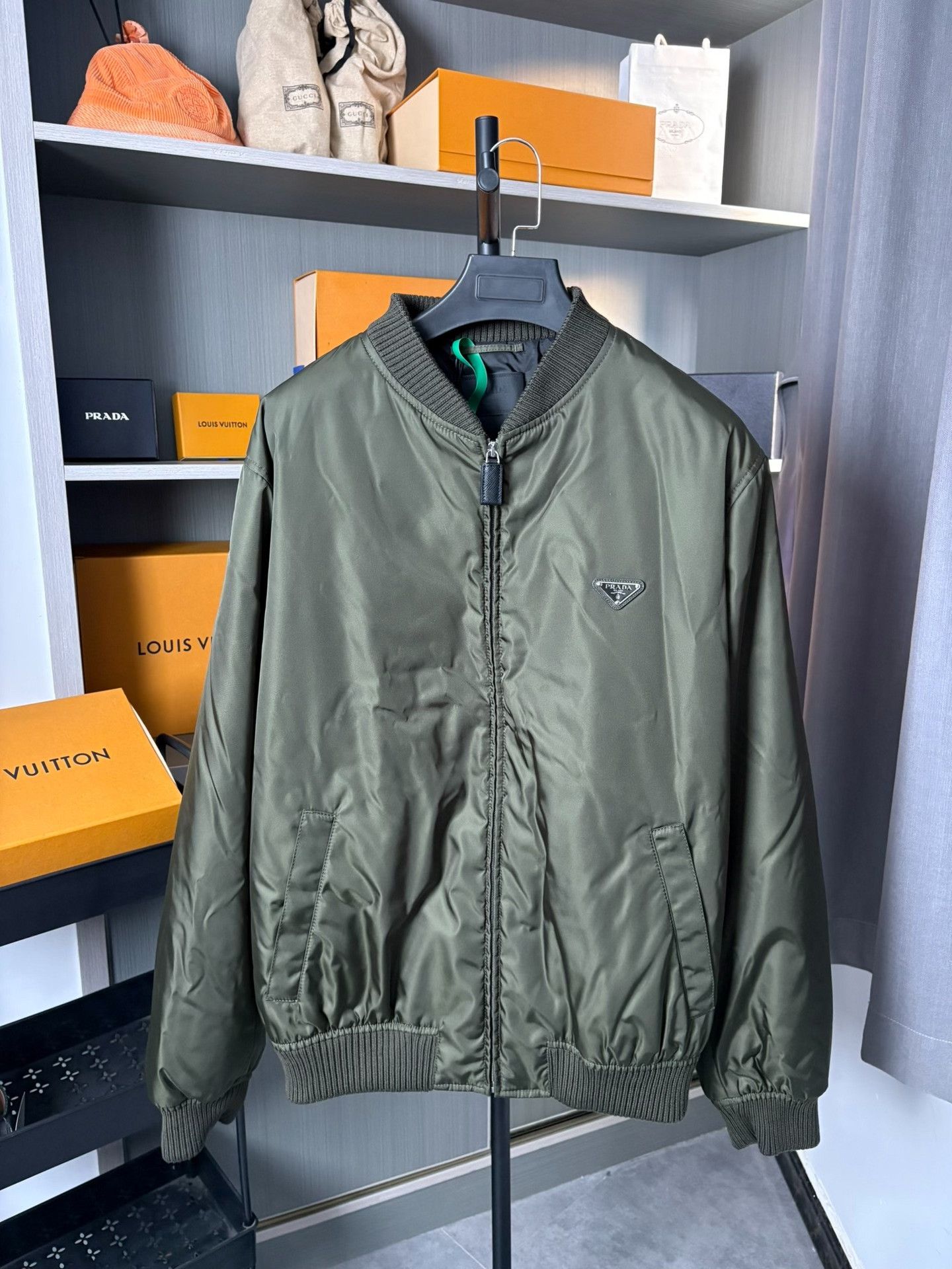 Prada Prada Cotton Green Heavy Coat L Men Size US L / EU 52-54 / 3 - 1 Thumbnail