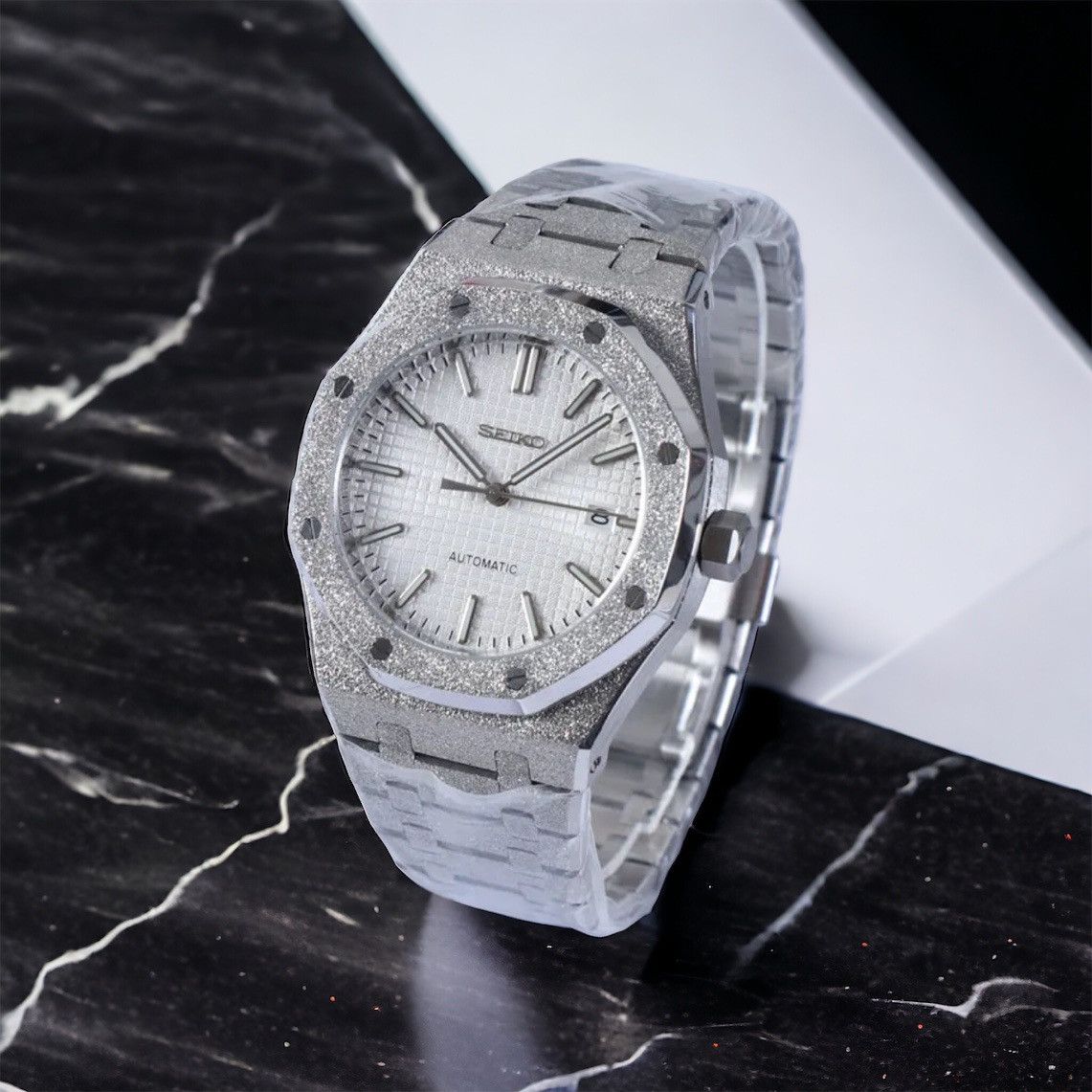 Iced out seiko watch store