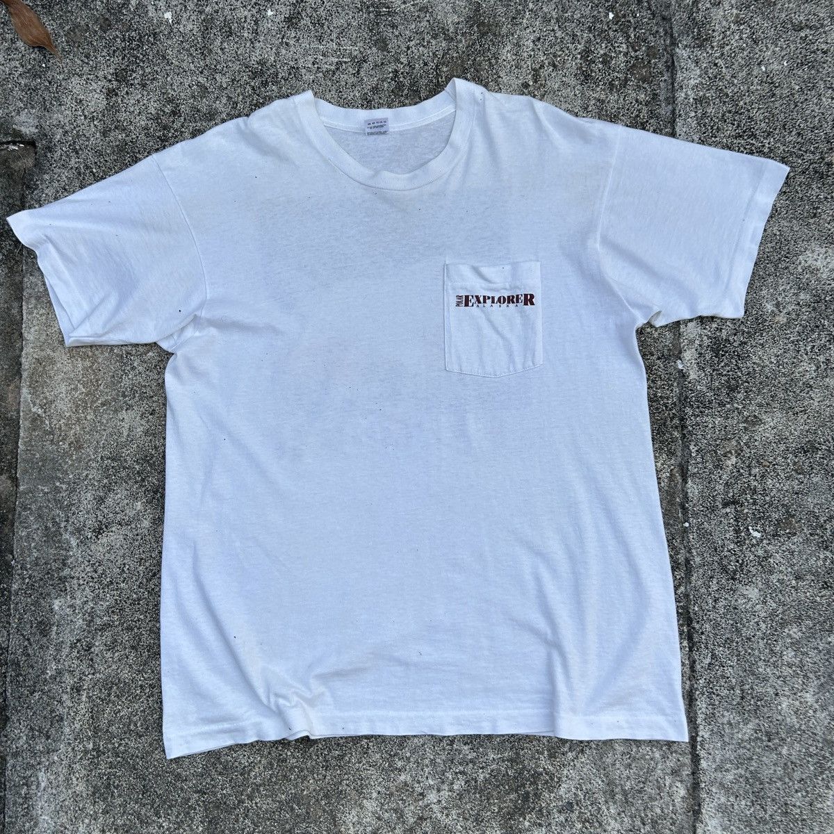 Band Tees × Other × Vintage Vintage 90s Polar Explorer Big Logo White T-shirt Size US M / EU 48-50 / 2 - 9 Thumbnail