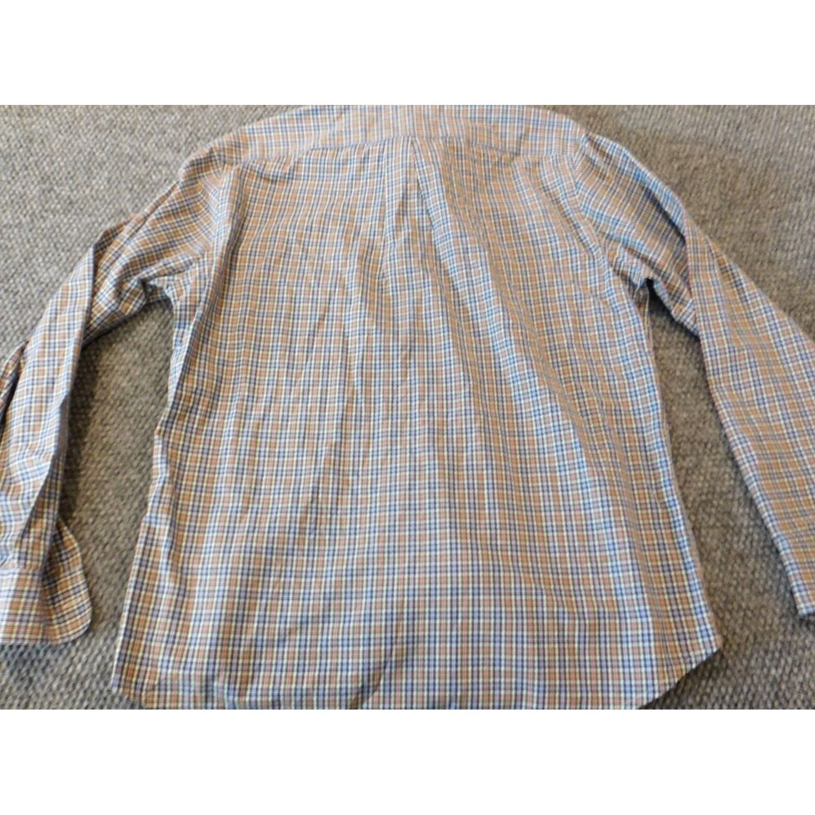 Gap Gap Shirt Button-Up Plaid Blue Casual Mens L Button-Down Collared Knit Cotton Long Sleeve Classic Vintage: No Size US L / EU 52-54 / 3 - 6 Thumbnail
