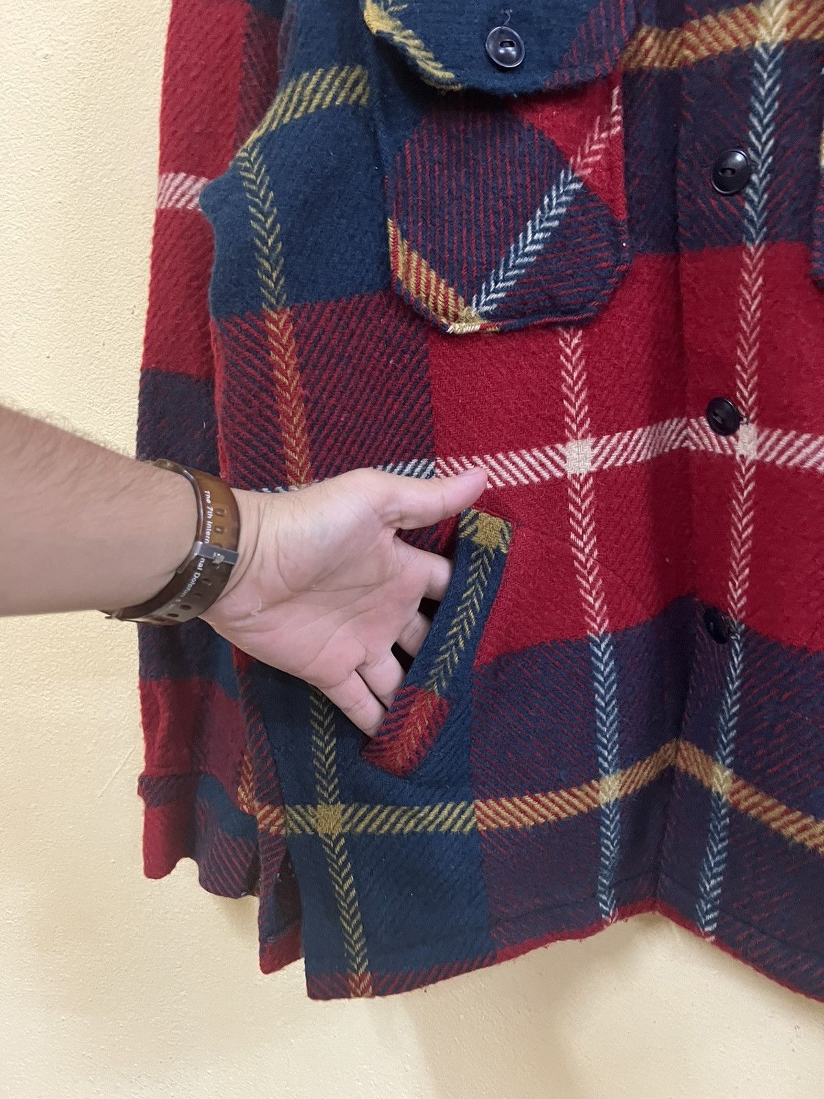 Maine Guide × Vintage VINTAGE MAINE GUIDE STRIPED WOOL BUTTON UP JACKET Size US M / EU 48-50 / 2 - 3 Thumbnail
