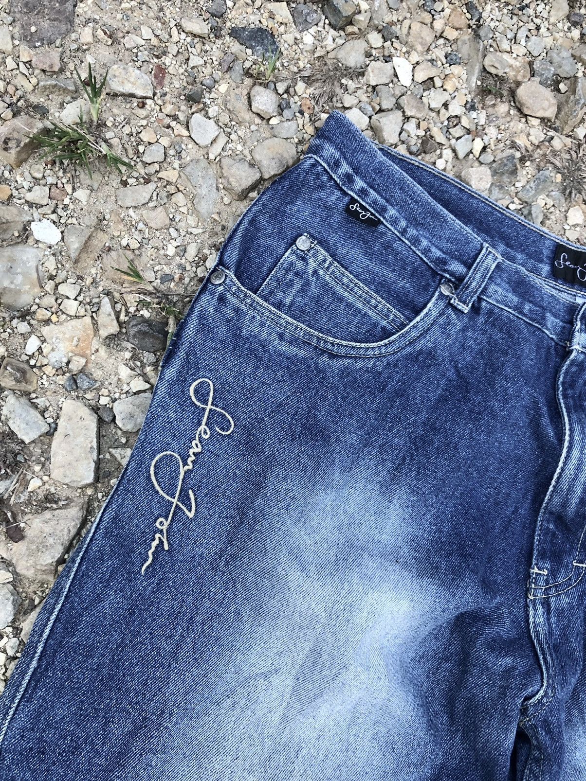 Sean John BAGGY WASHED BLUE DENIM BY SEAN JOHN Size US 34 / EU 50 - 2 Thumbnail