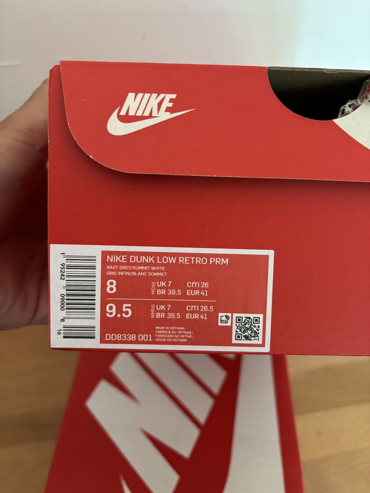 Nike Nike Dunk Low PRM Vast Grey Size US 8 / EU 41 - 11 Thumbnail