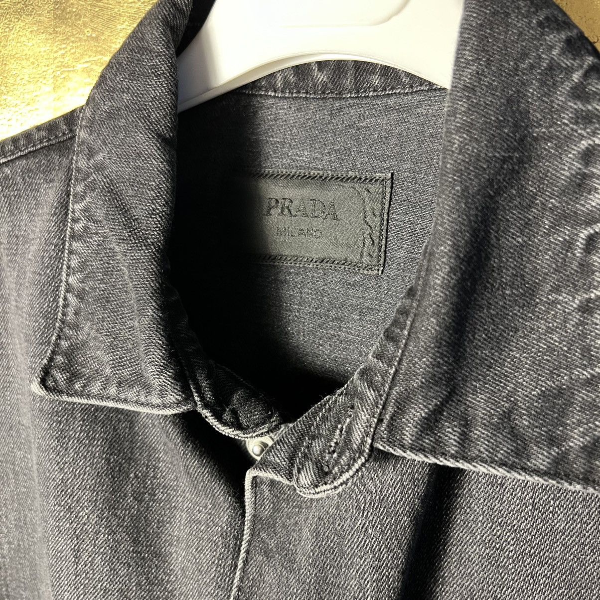 Prada Prada Denim Bowling Shirt Size US XL / EU 56 / 4 - 4 Thumbnail