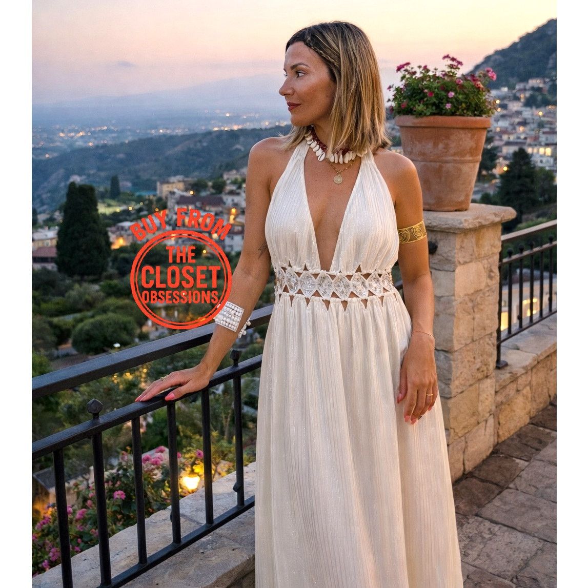 maxi cotton dresses Dress – Classic Strap with Pockets Blush / XL/XXL roaring twenties dresses elongated look ️ Soft Taylor Swift Dons White Primary color:Brown