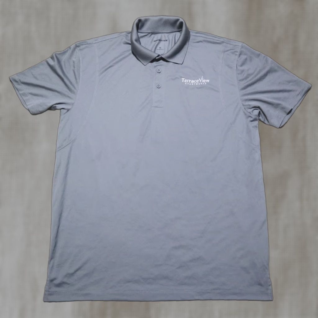 Vintage Sport-Tek Shirt Mens XL Button-Up Polo Gray Short Sleeve Casual Modern Modern Shirt? Size US XL / EU 56 / 4 - 1 Thumbnail
