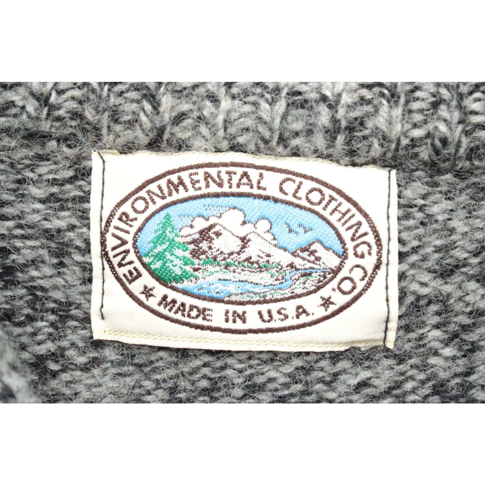 CO VTG Environmental Clothing Co Sweater Mens Large Striped Wool Blend Nordic Cabin Core 80s 90s Multicolor Pullover Crew Neck Wool Knit Regular No Flaws Size US L / EU 52-54 / 3 - 6 Thumbnail
