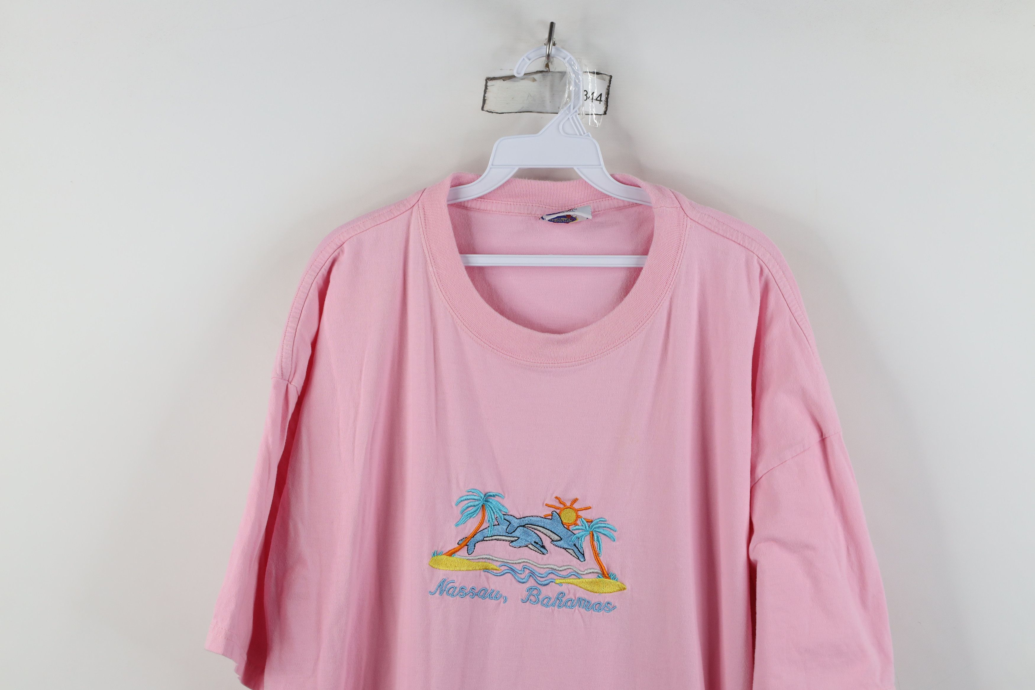 Vintage Vintage 90s Y2K Streetwear Nassau Bahamas Dolphin T-Shirt Size 3XL / US 20-22 - 2 Thumbnail