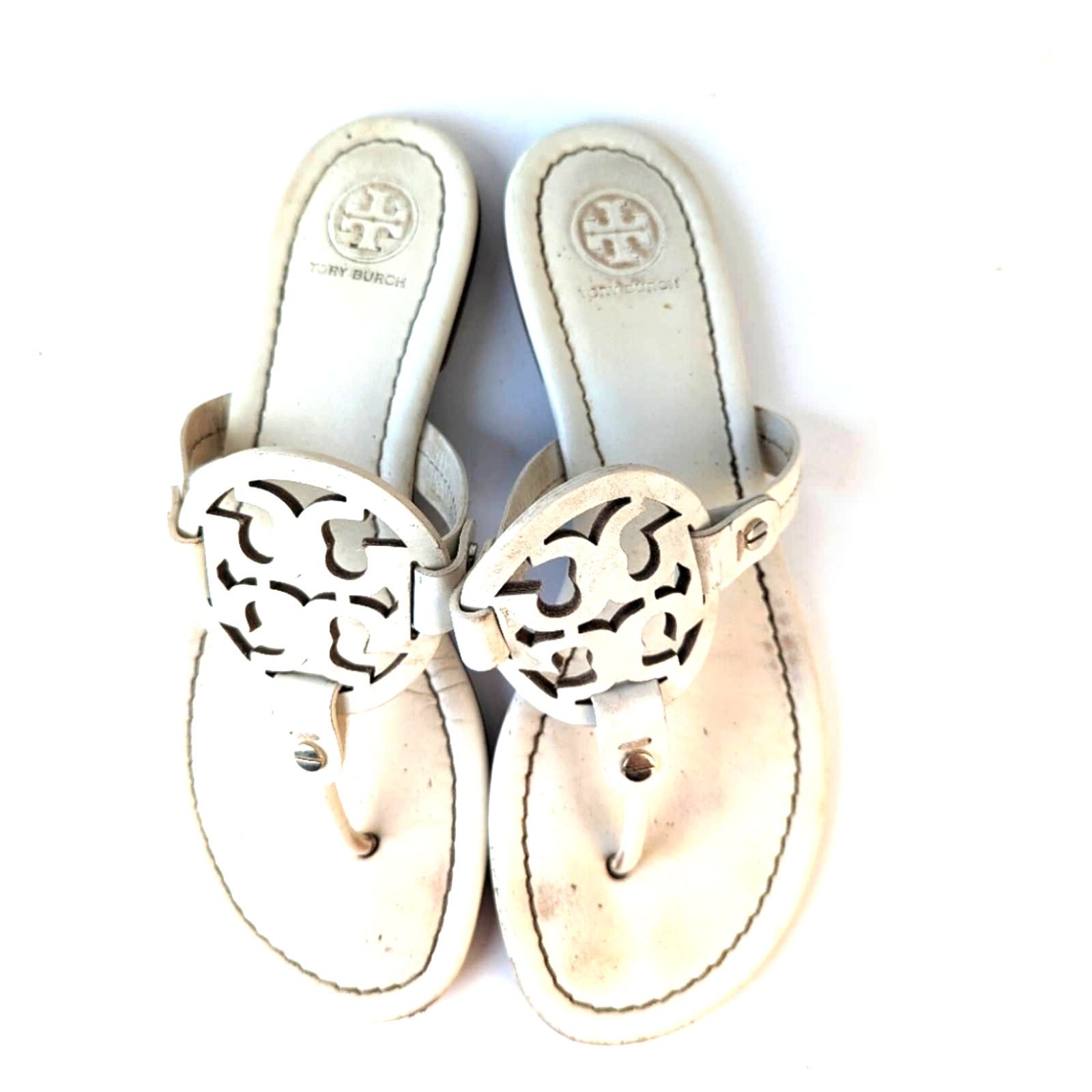 Tory Burch Tory Burch Miller White Sandals - 7.5 Size US 7.5 / IT 37.5 - 1 Thumbnail