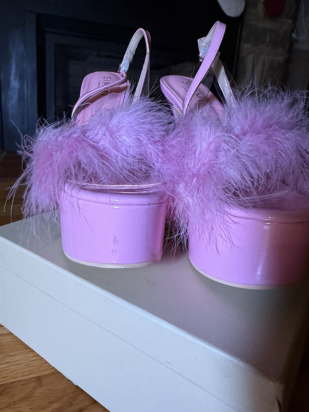 Other Simmi London IVETTE Fluffy Platform Heels – Pink Size US 9 / IT 39 - 3 Thumbnail