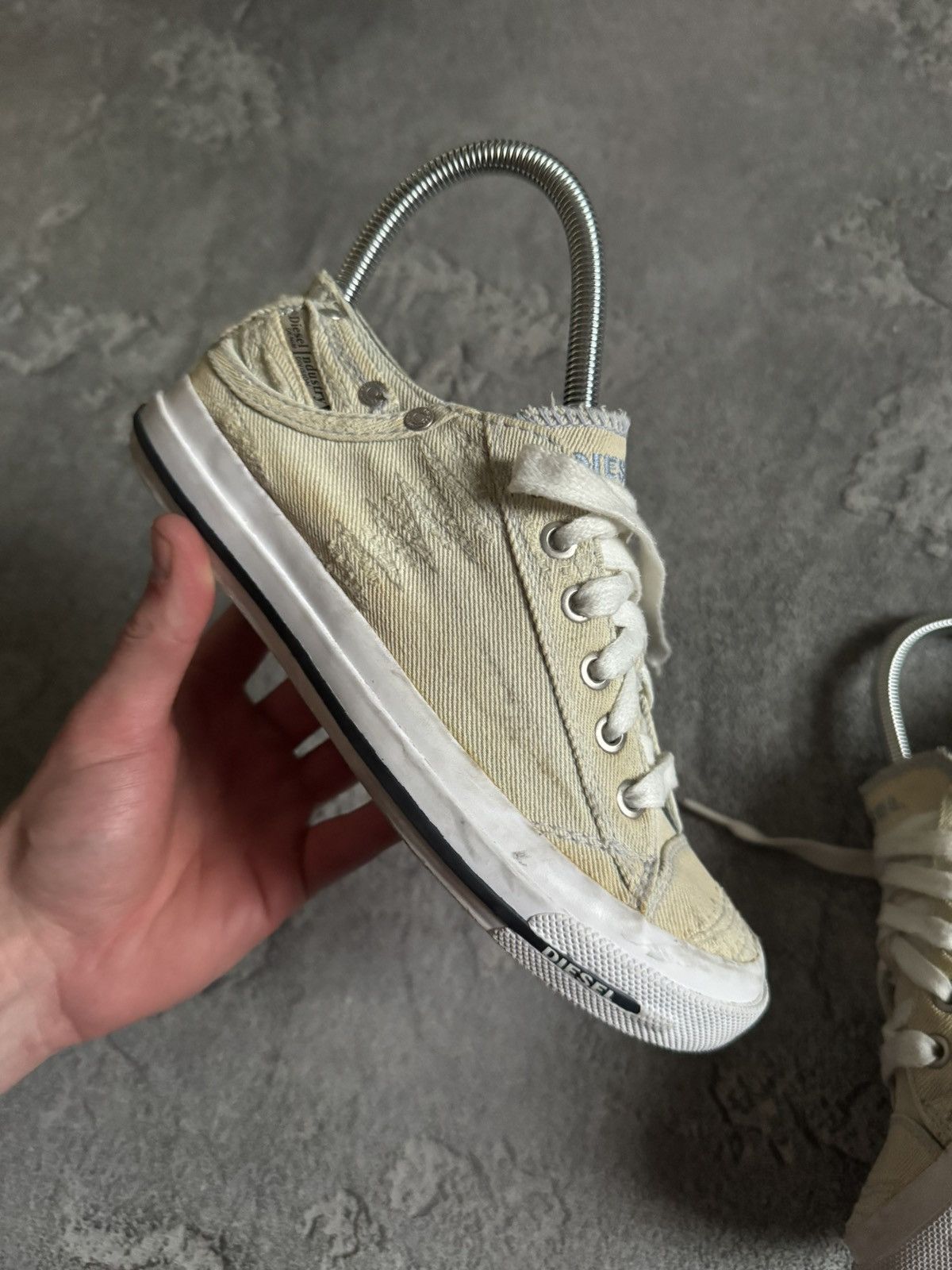 Diesel Diesel US6/EUR36/JPN23 low top denim sneakers shoes Y2K 90s Size US 6 / IT 36 - 5 Thumbnail