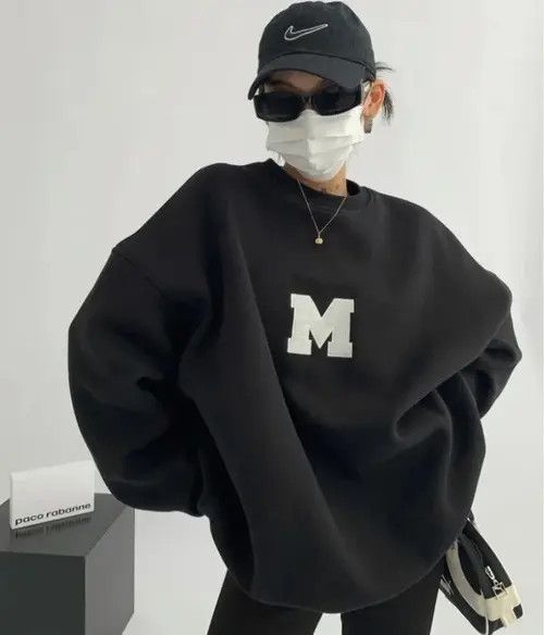 Japanese Brand × Vintage Korean Pullover Print Thickened Sweatshirt Size ONE SIZE - 2 Thumbnail