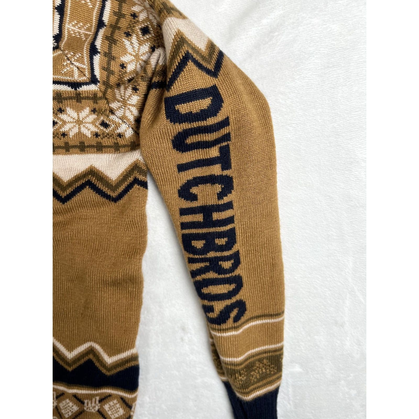 Vintage Dutch Bros Coffee Sweater Mens Medium Brown Fair Isle Ugly Christmas Crewneck Size US L / EU 52-54 / 3 - 6 Thumbnail