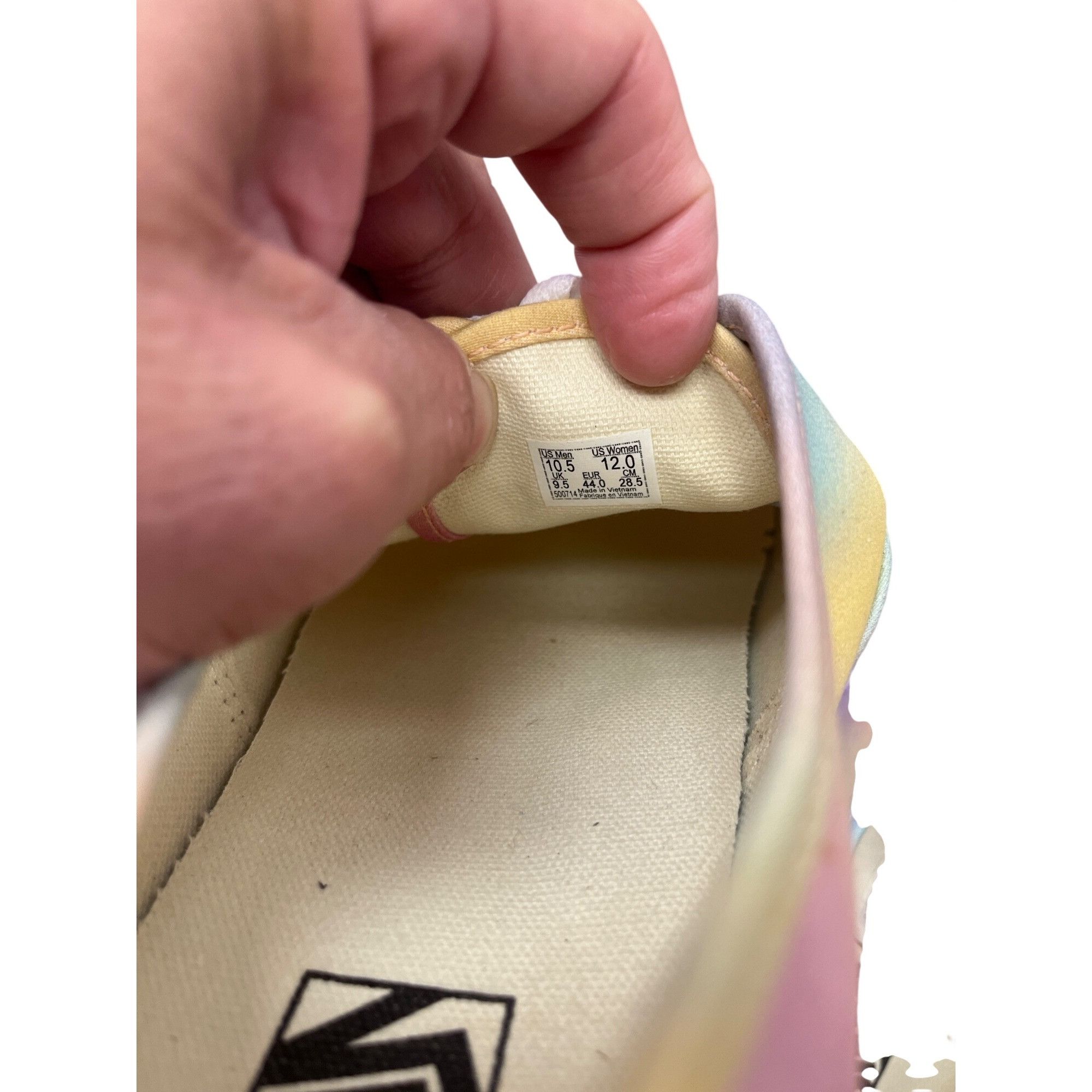 Vans Vans mens womans yellow pink low top sneakers sz 10.5m/12w S Size US 10.5 / EU 43-44 - 6 Thumbnail