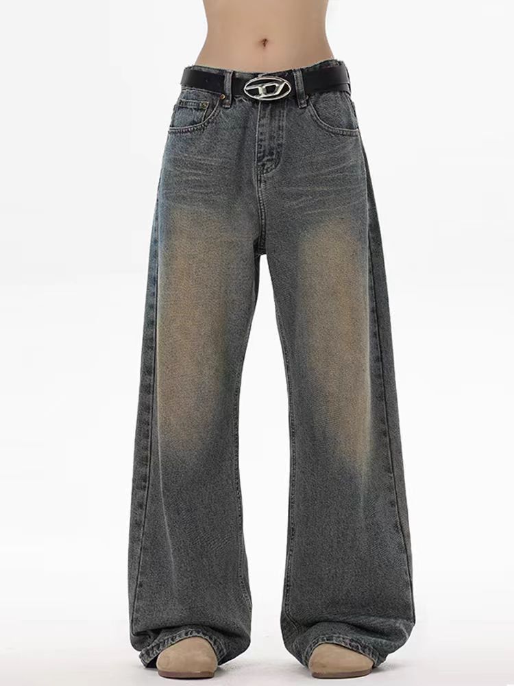 Japanese Brand × Jean Distressed high street washed yellow clay wide leg jeans Size US 34 / EU 50 - 5 Thumbnail