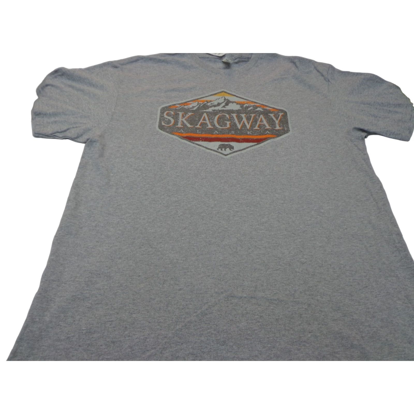 Delta **ALASKA SKAGWAY HAUNTING MOUNTAIN GRAPHIC T-SHIRT GRAY XL NWT** User: **NEW ALASKA SKAGWAY HAUNTING MOUNTAIN GRAPHIC T-SHIRT GRAY XL** Size US XL / EU 56 / 4 - 1 Thumbnail